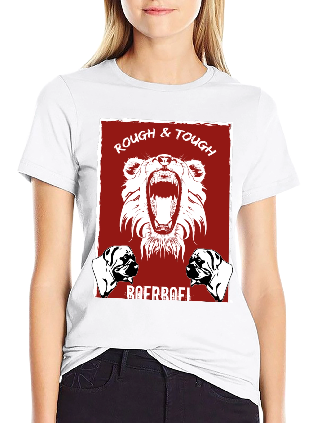Rough & Tough Dog Graphic Tee - Black