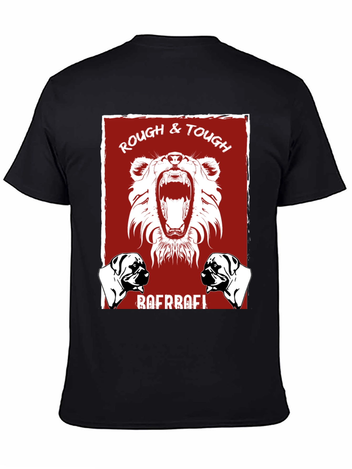 Rough & Tough Dog Graphic Tee - Black