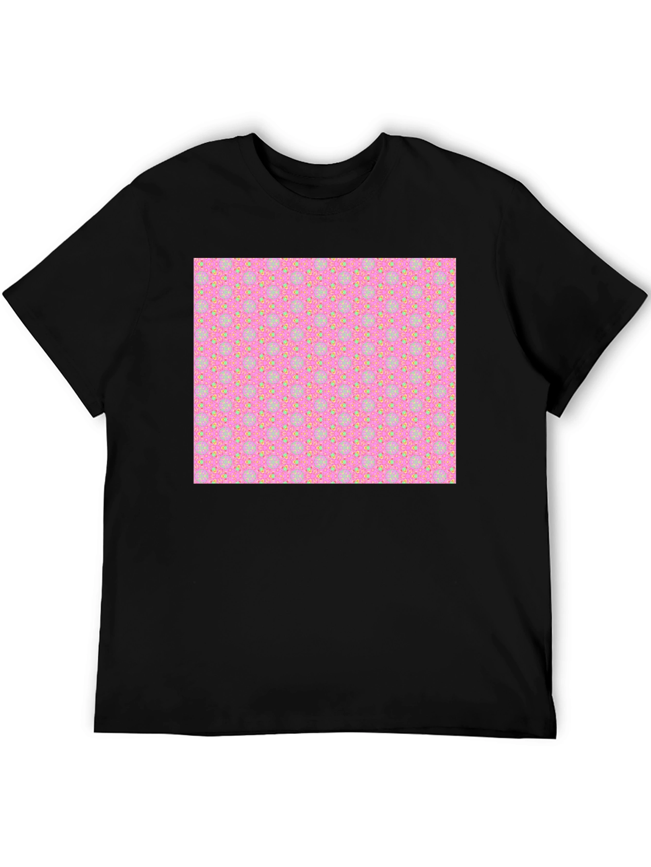 Patterned T-Shirt - Pink & Yellow Design