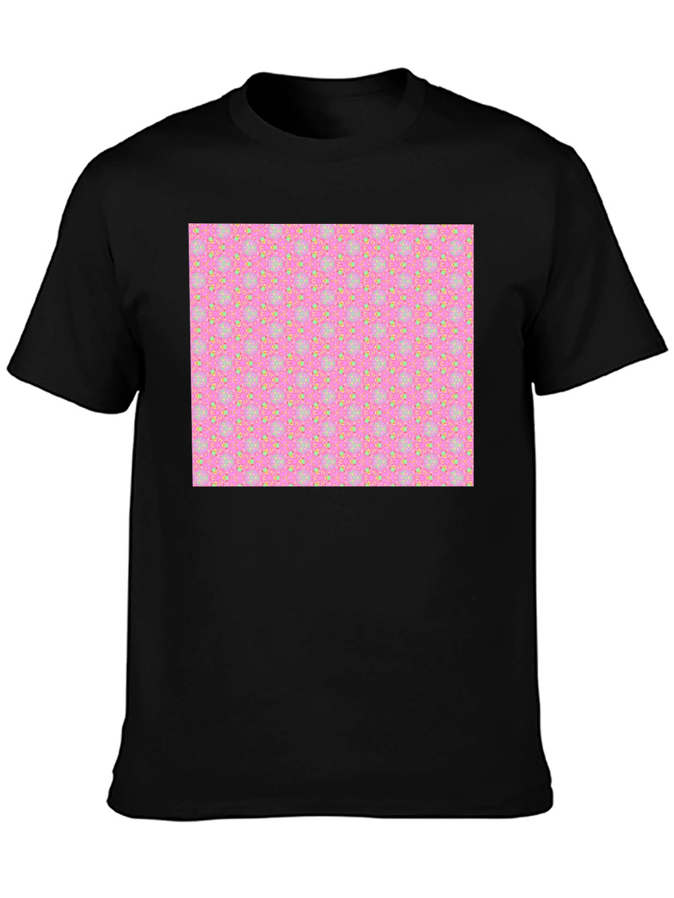 Patterned T-Shirt - Pink & Yellow Design