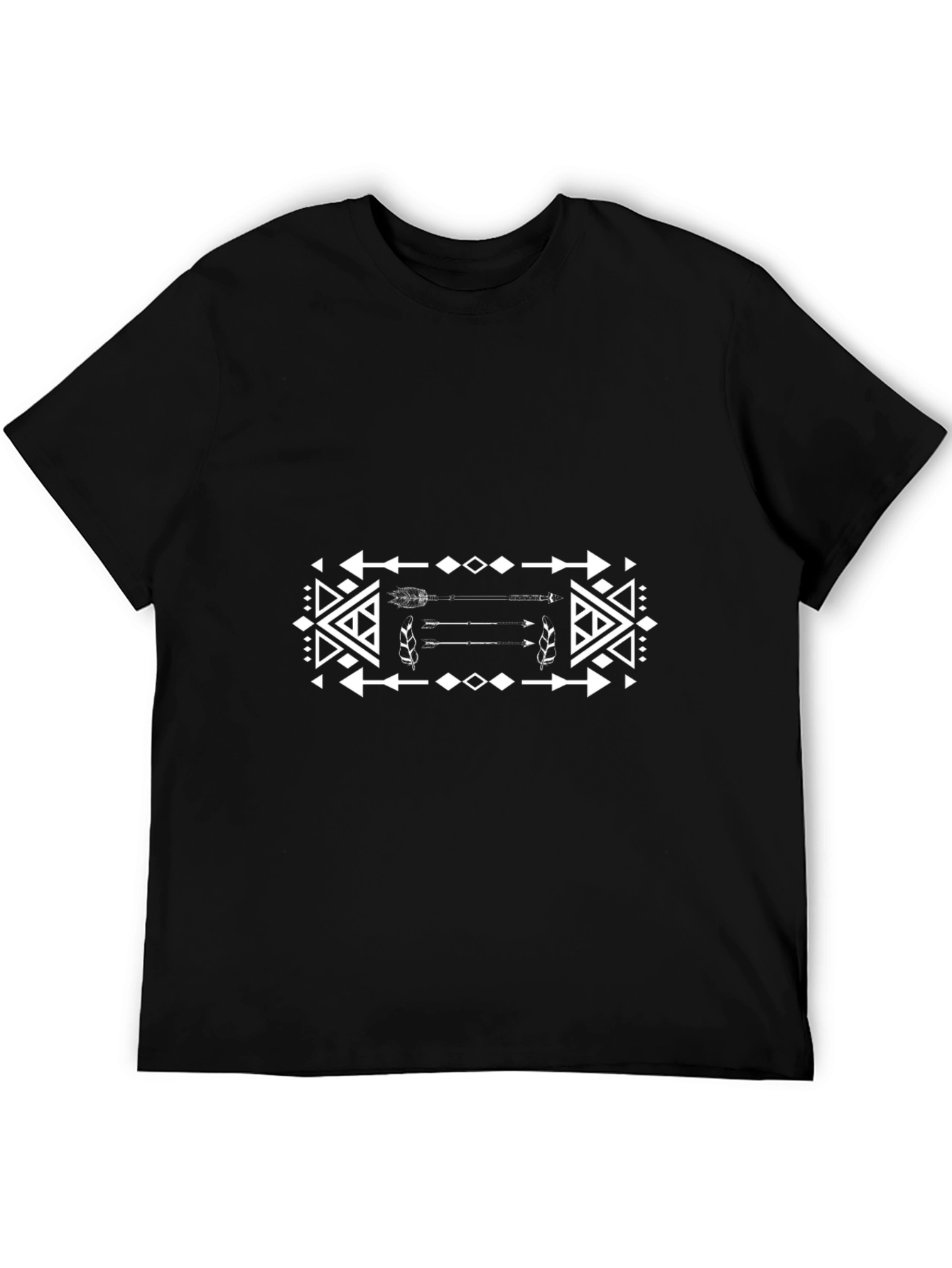 Tribal Arrow Graphic Tee - Mens Black T-Shirt