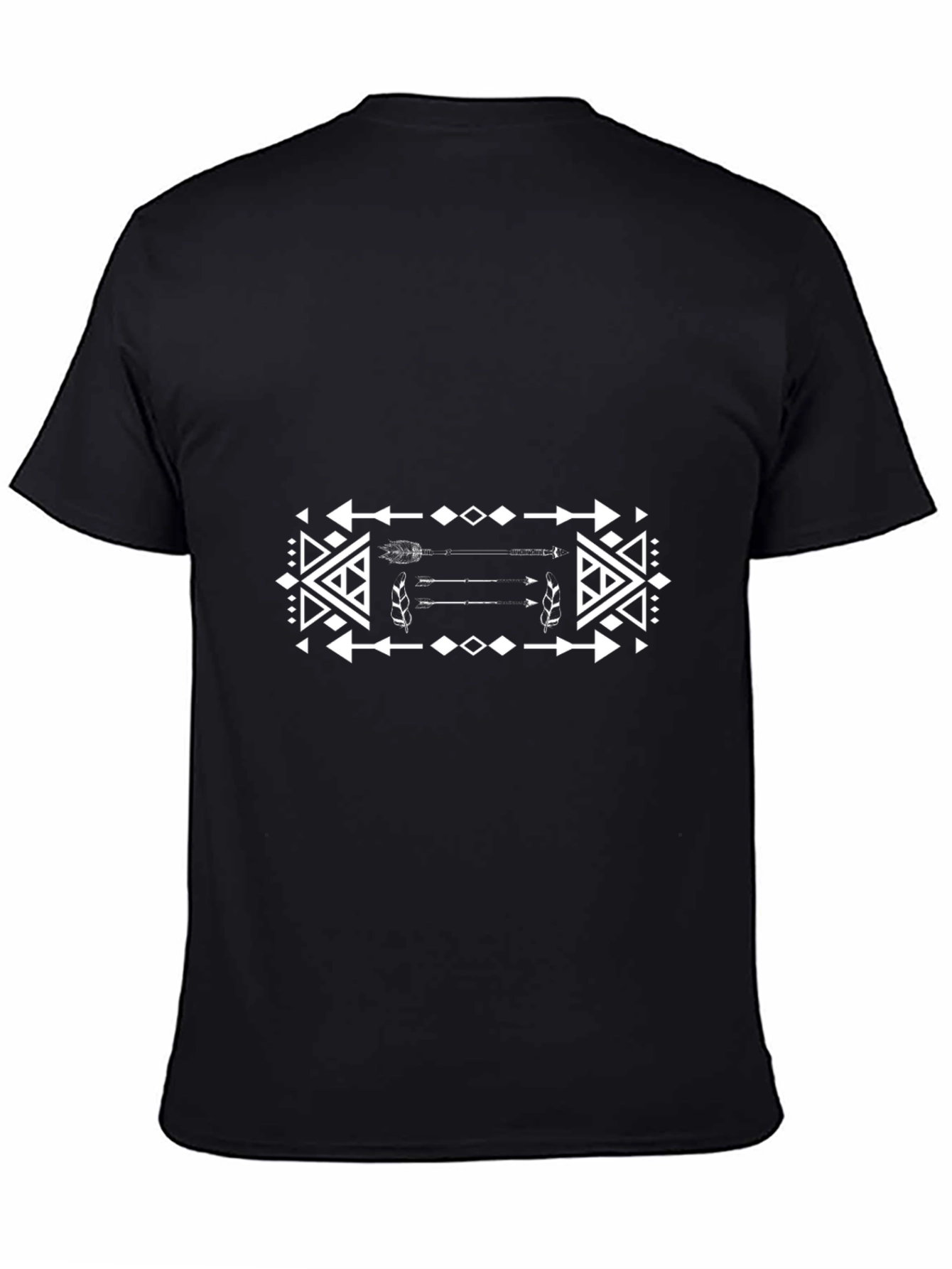 Tribal Arrow Graphic Tee - Mens Black T-Shirt