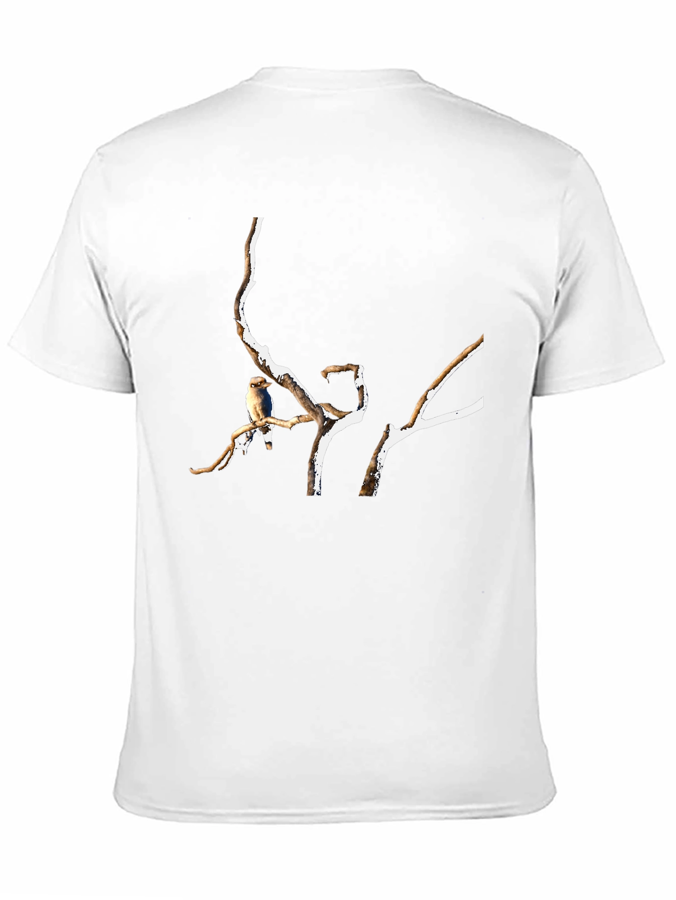 Bird on Branch Black T-Shirt