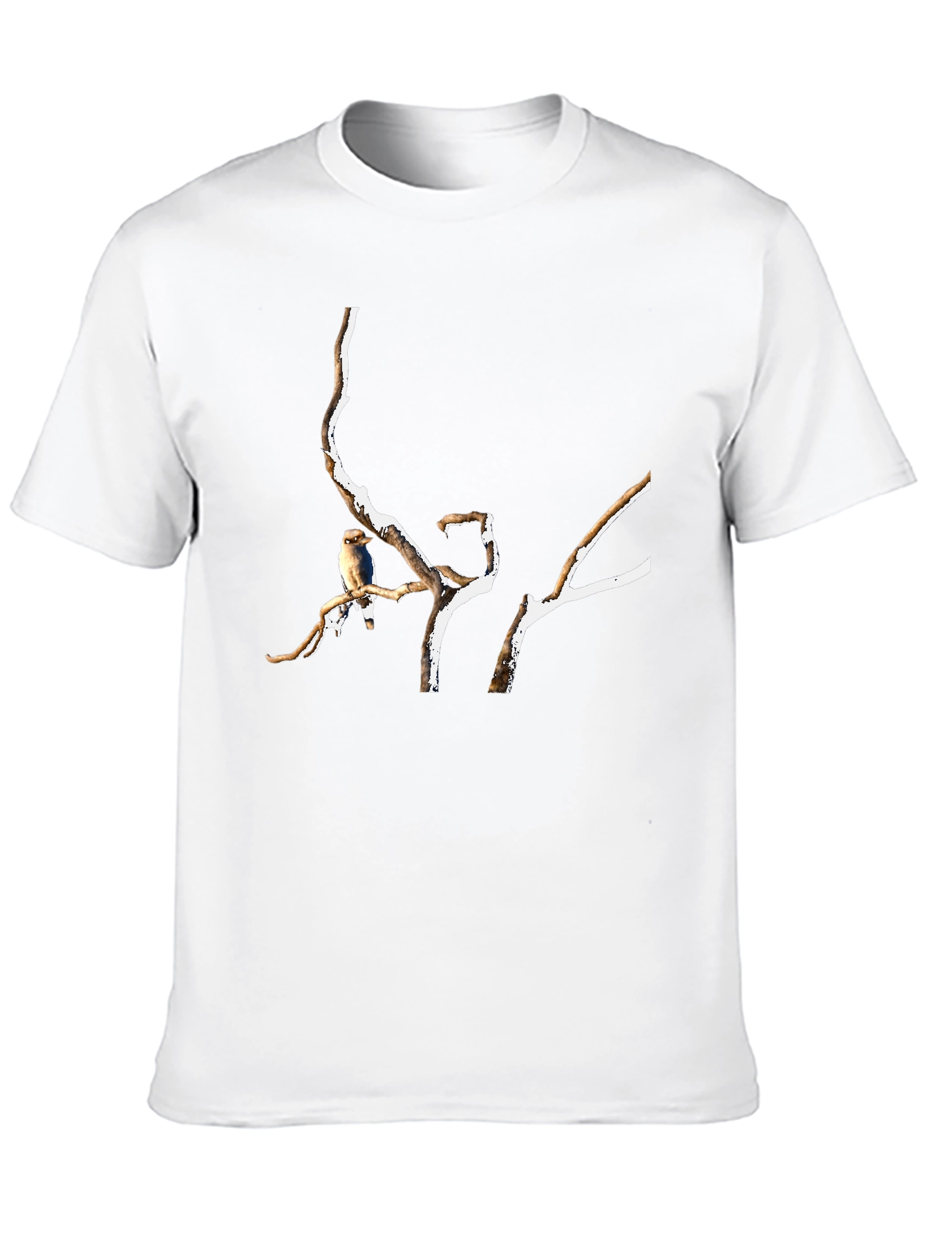 Bird on Branch Black T-Shirt