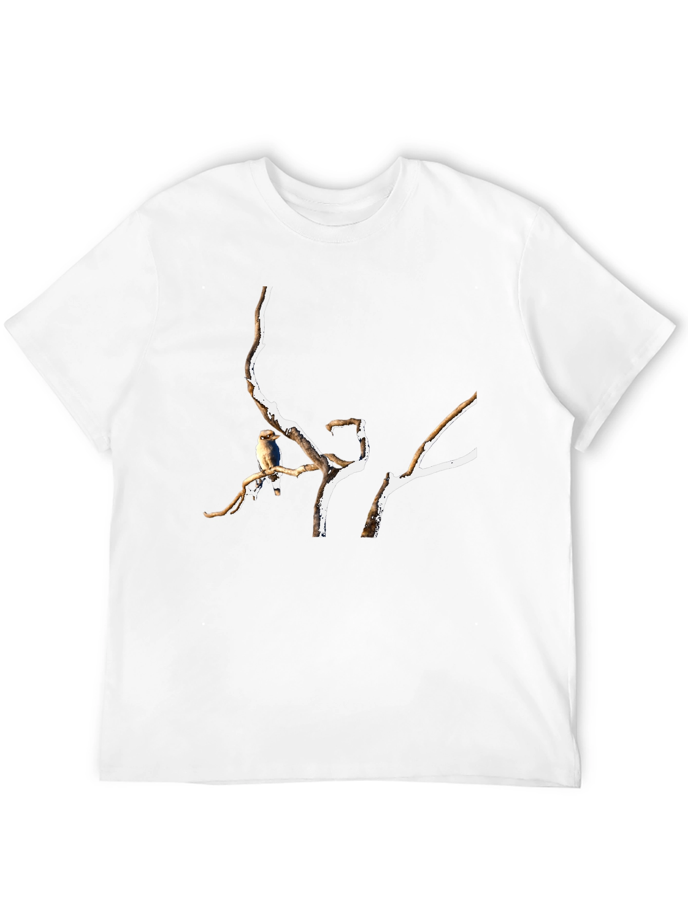 Bird on Branch Black T-Shirt