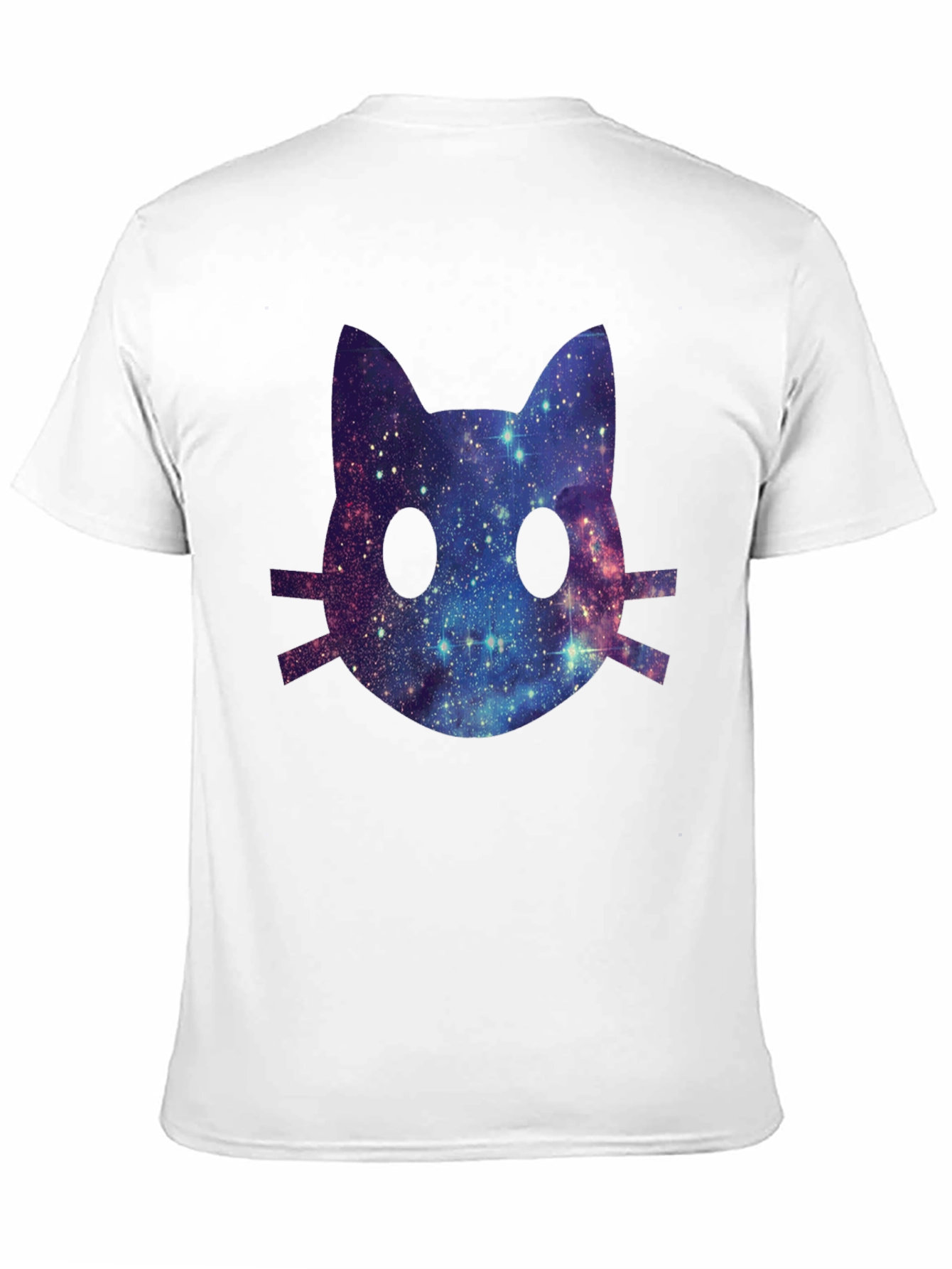 Galaxy Cat Face Graphic T-Shirt