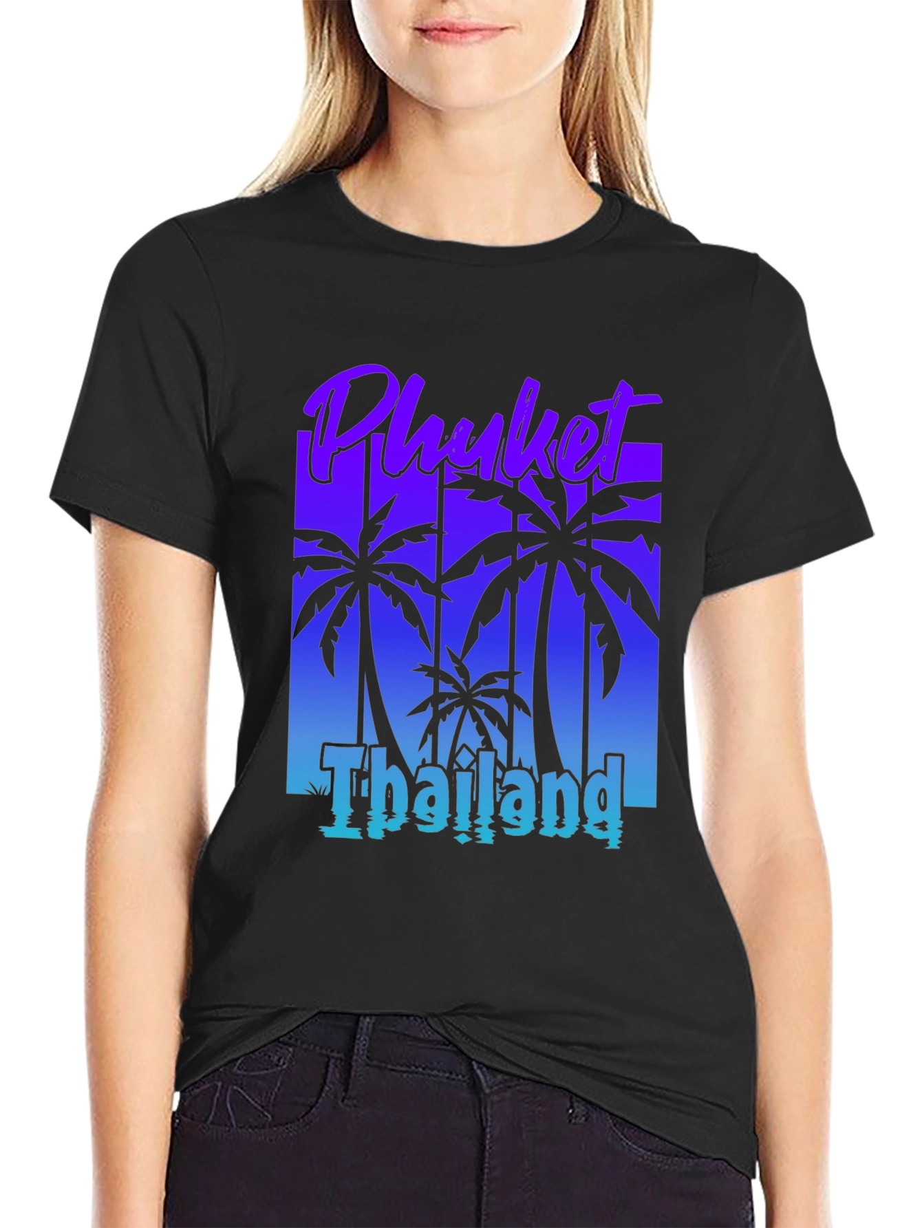 Phuket Thailand Palm Tree T-Shirt - Island Vacation Souvenir