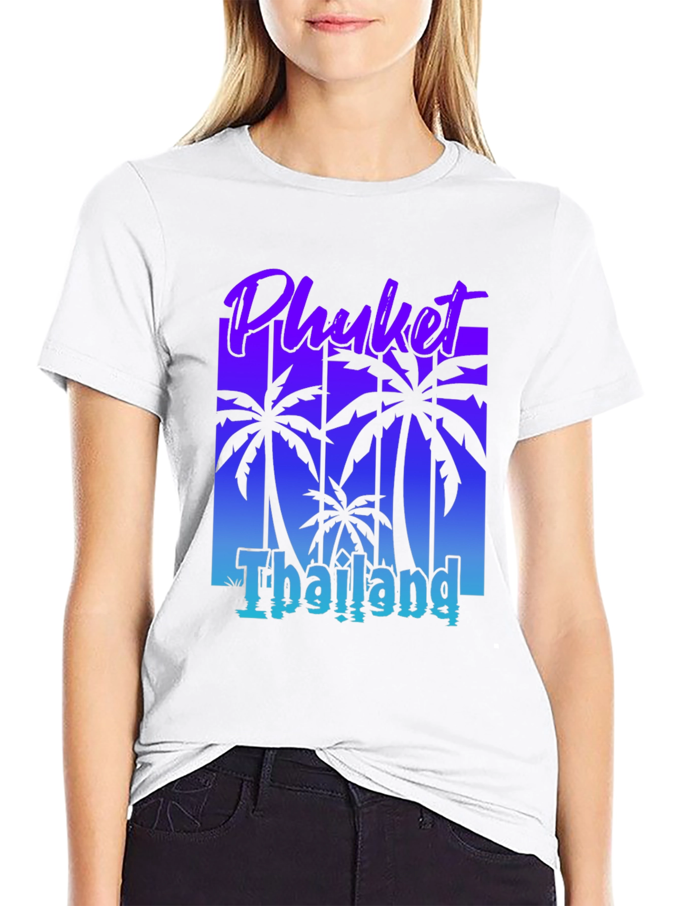 Phuket Thailand Palm Tree T-Shirt - Island Vacation Souvenir