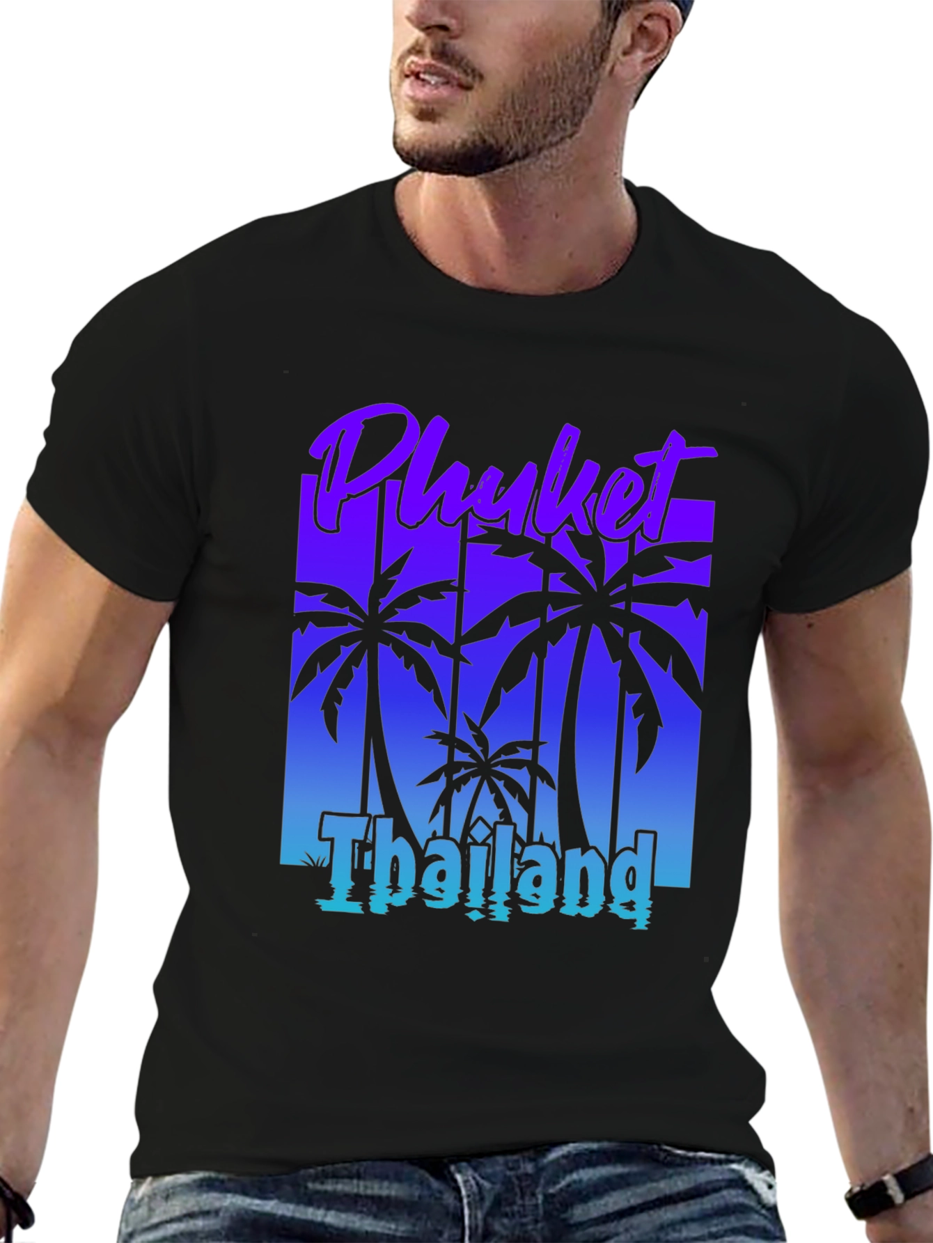 Phuket Thailand Palm Tree T-Shirt - Island Vacation Souvenir