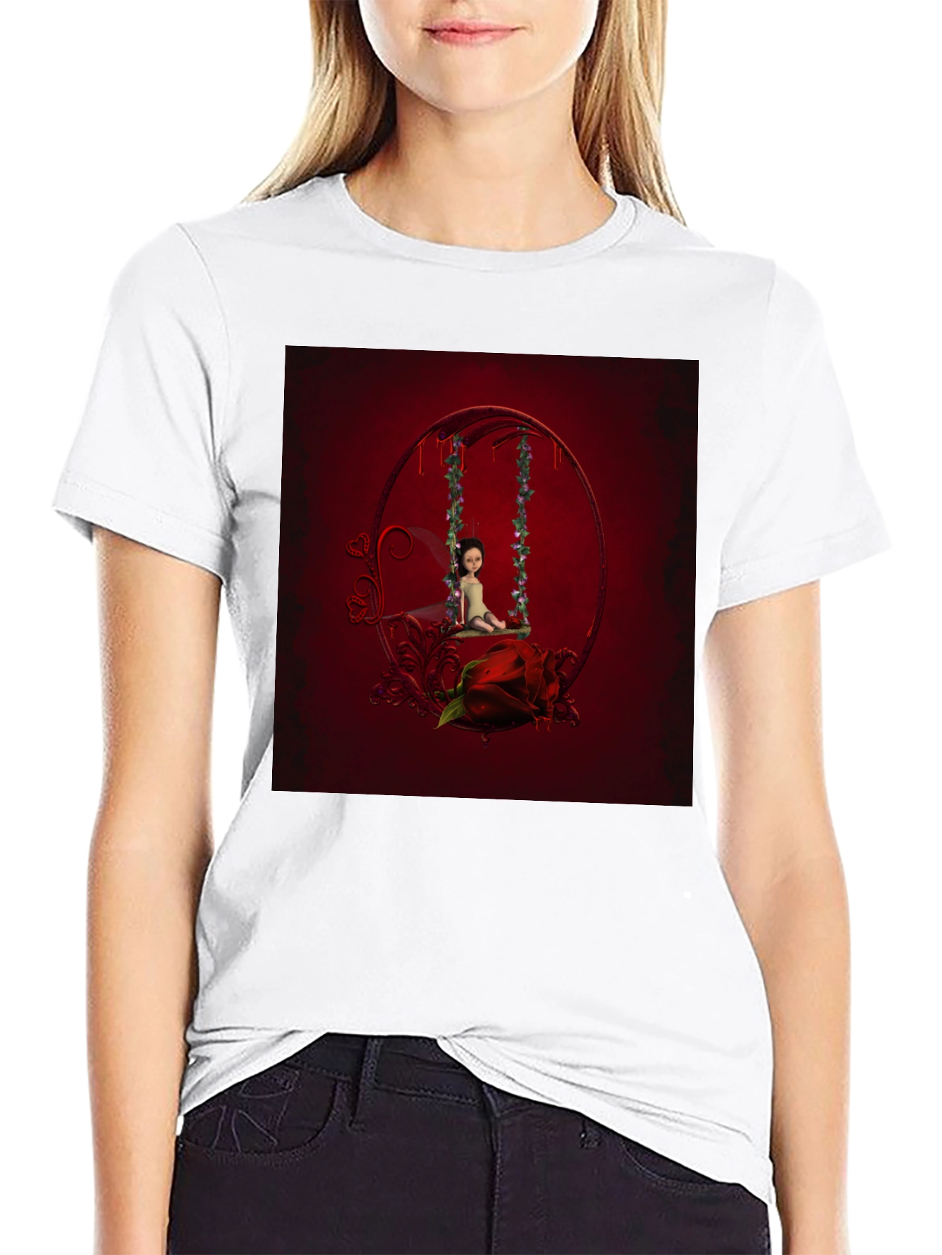 Red Rose Swing Graphic Tee