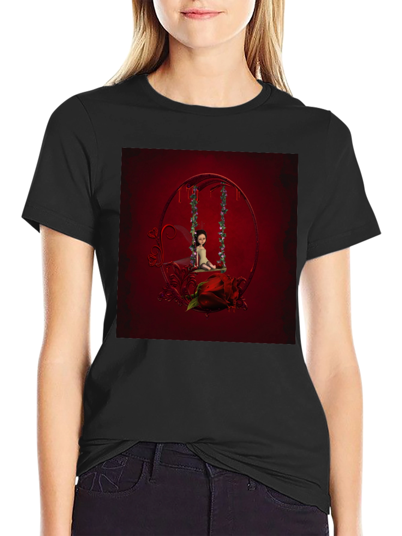 Red Rose Swing Graphic Tee