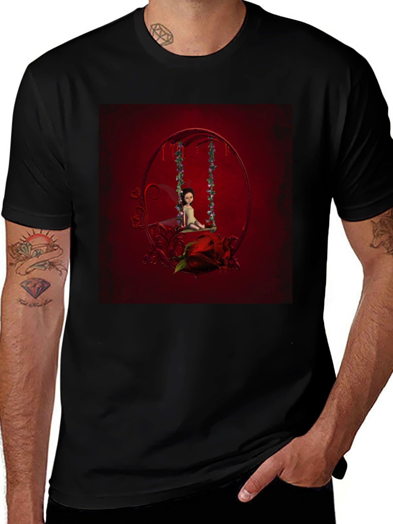 Red Rose Swing Graphic Tee