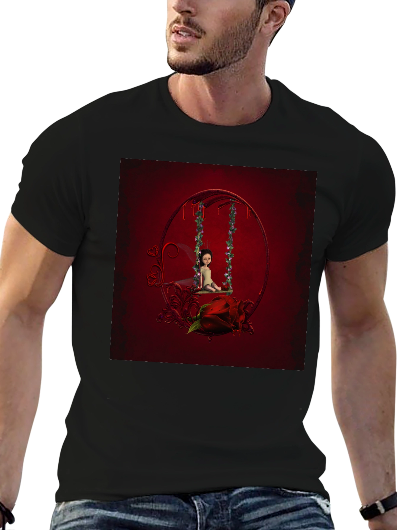 Red Rose Swing Graphic Tee