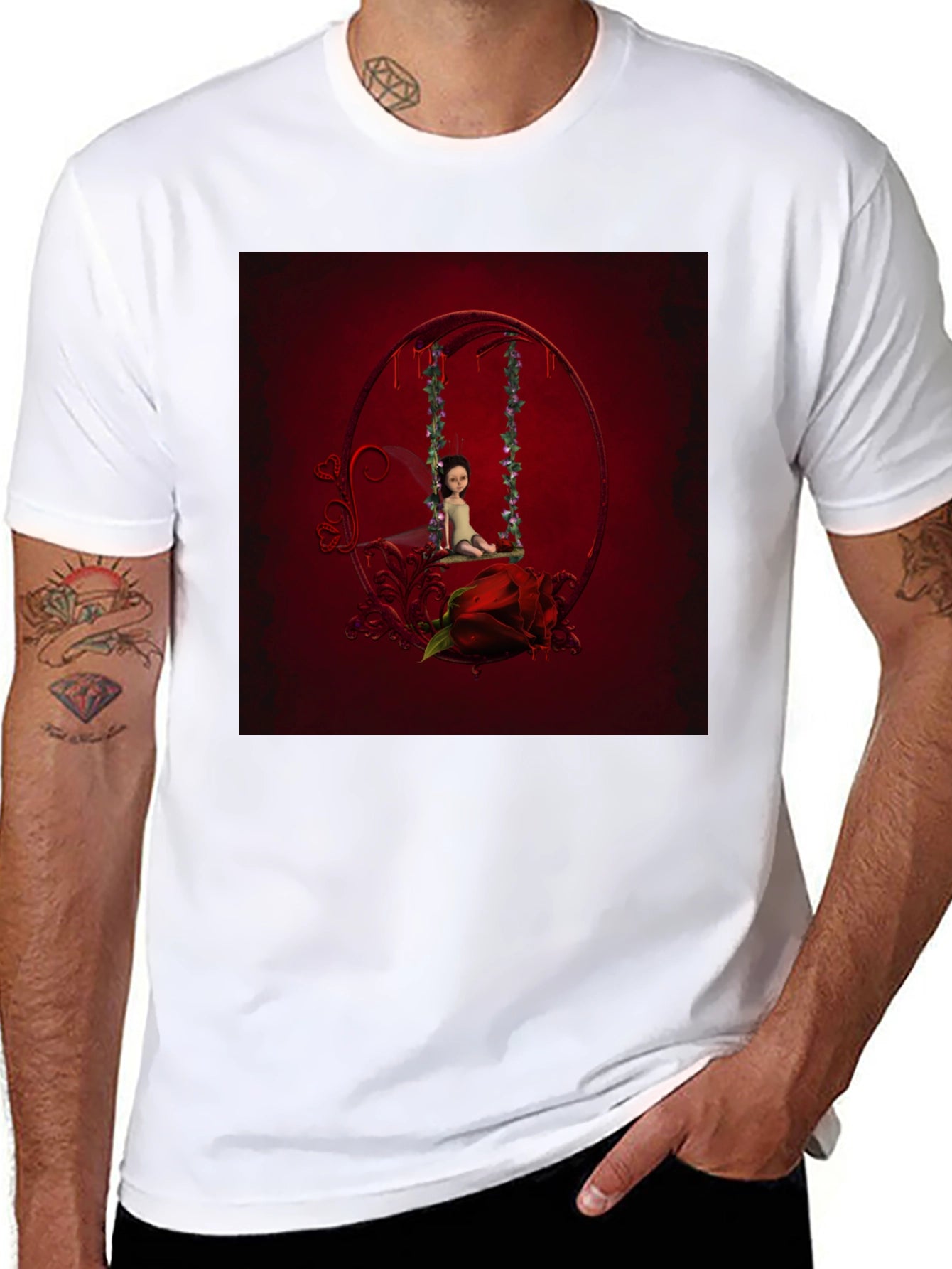 Red Rose Swing Graphic Tee