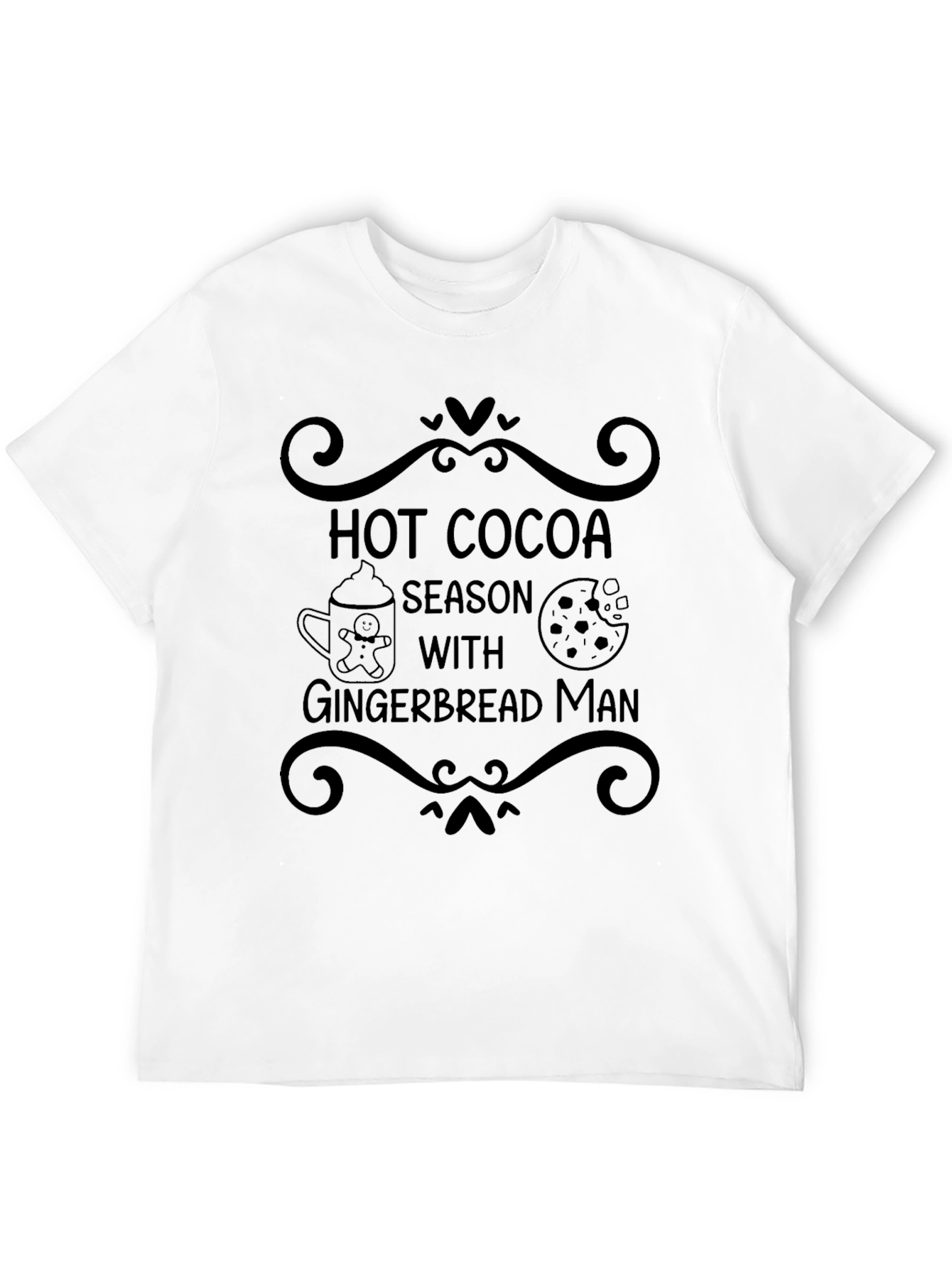 Hot Cocoa Season Gingerbread Man Graphic Tee