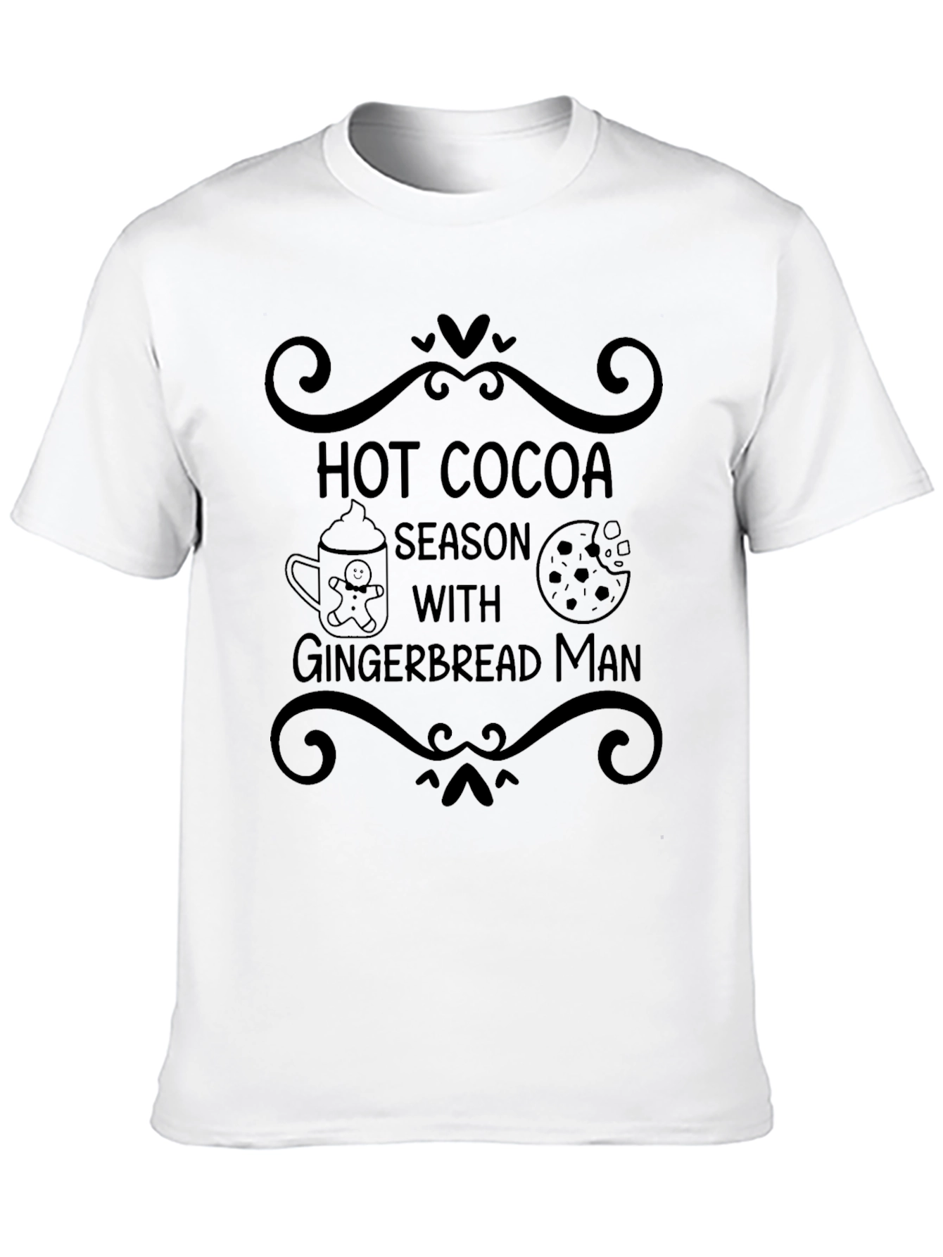 Hot Cocoa Season Gingerbread Man Graphic Tee