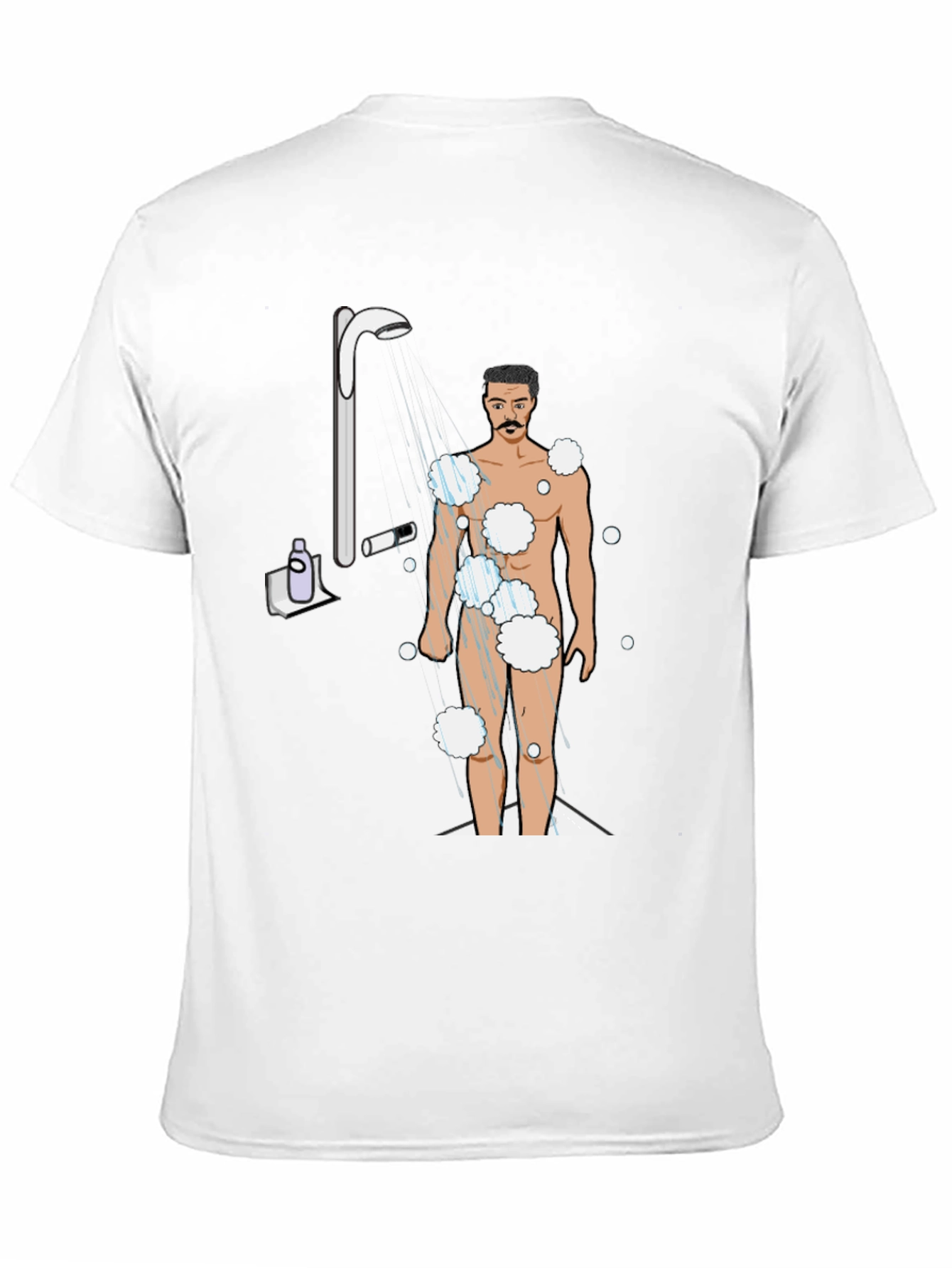 Humorous Shower Man Graphic T-Shirt