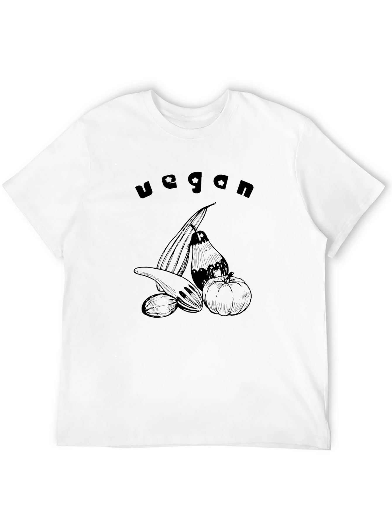 Vegan Graphic Tee - Black Cotton T-Shirt