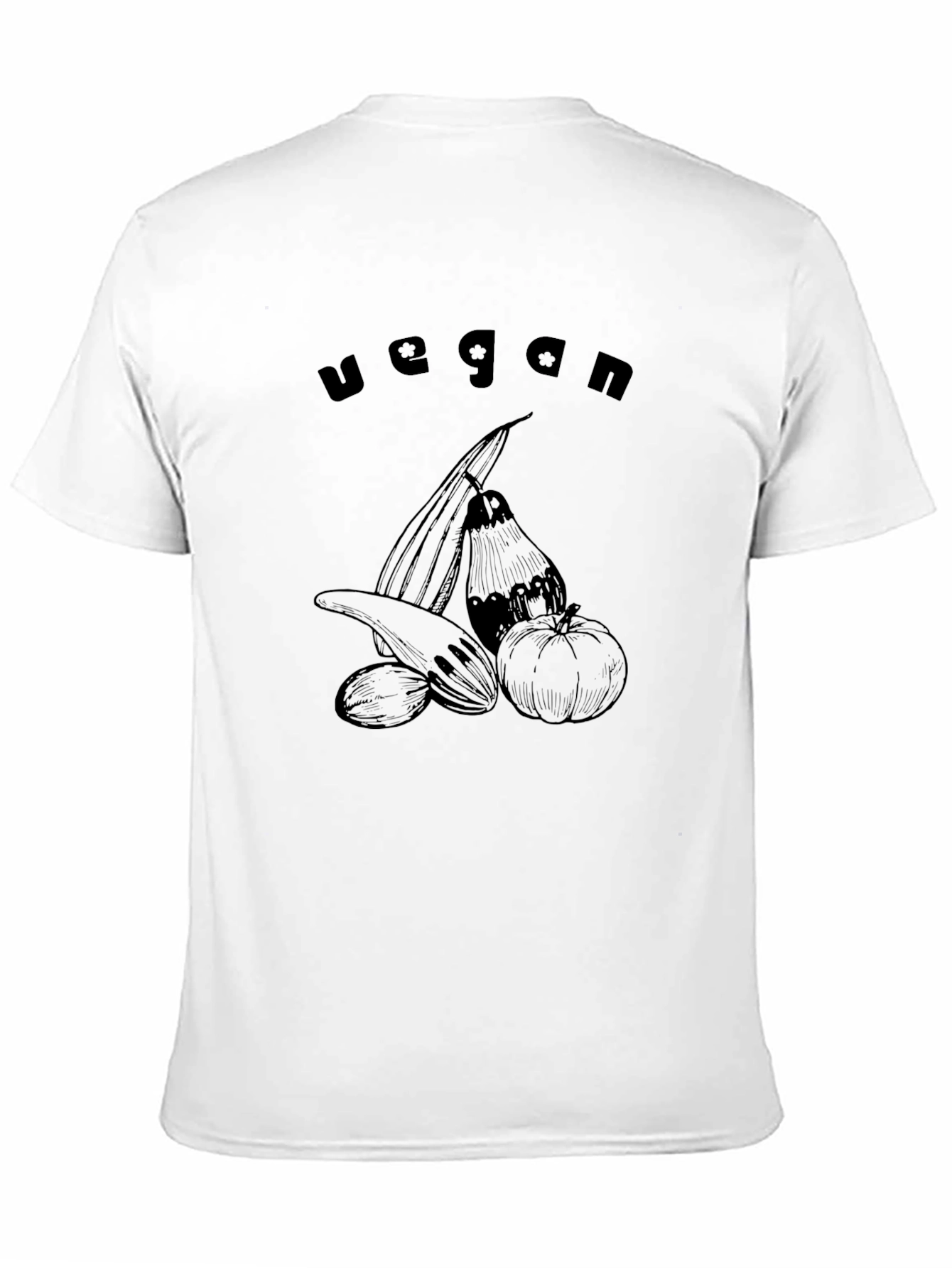 Vegan Graphic Tee - Black Cotton T-Shirt