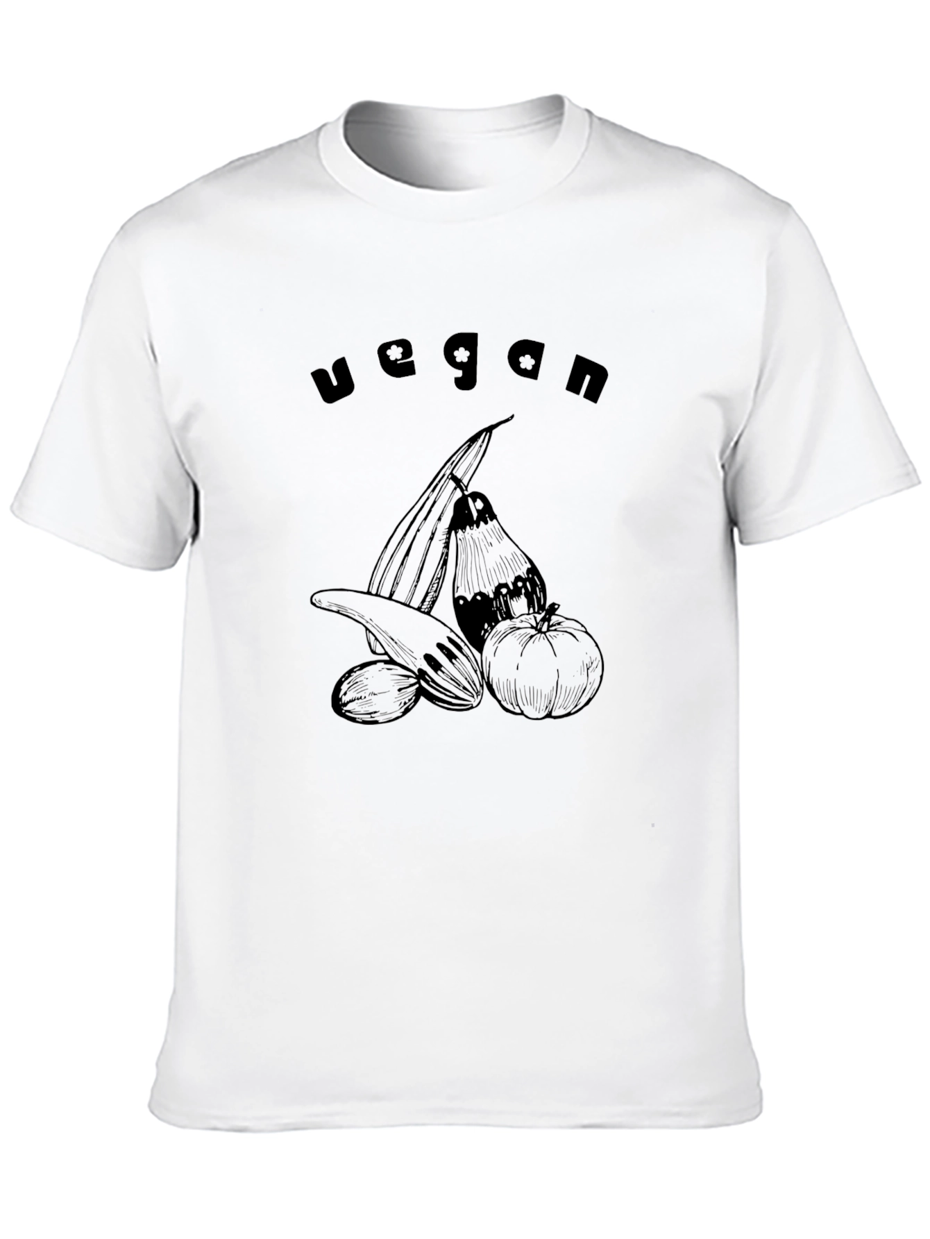 Vegan Graphic Tee - Black Cotton T-Shirt