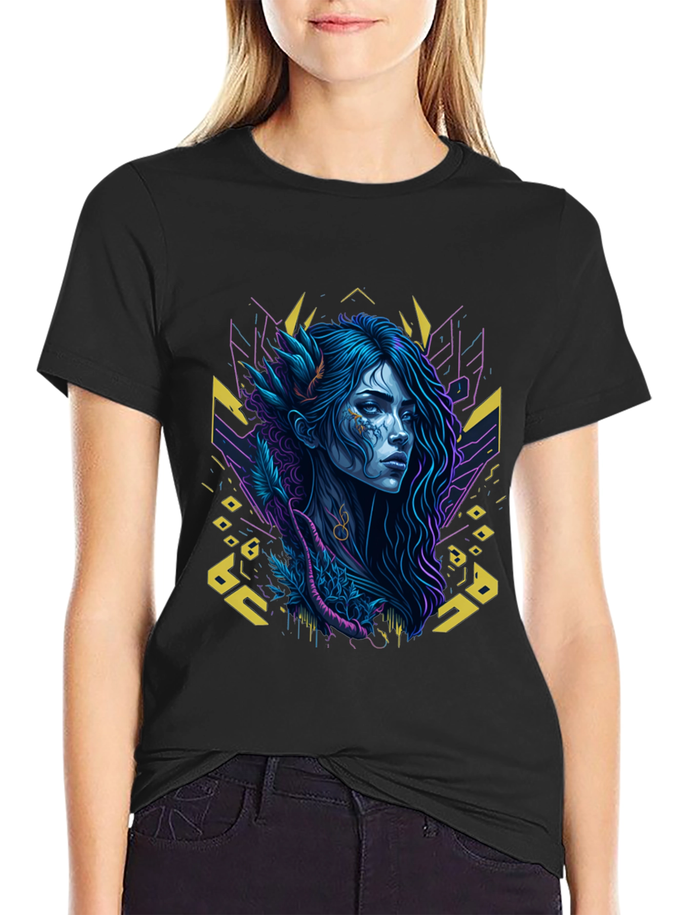 Mystic Woman Graphic Black T-Shirt