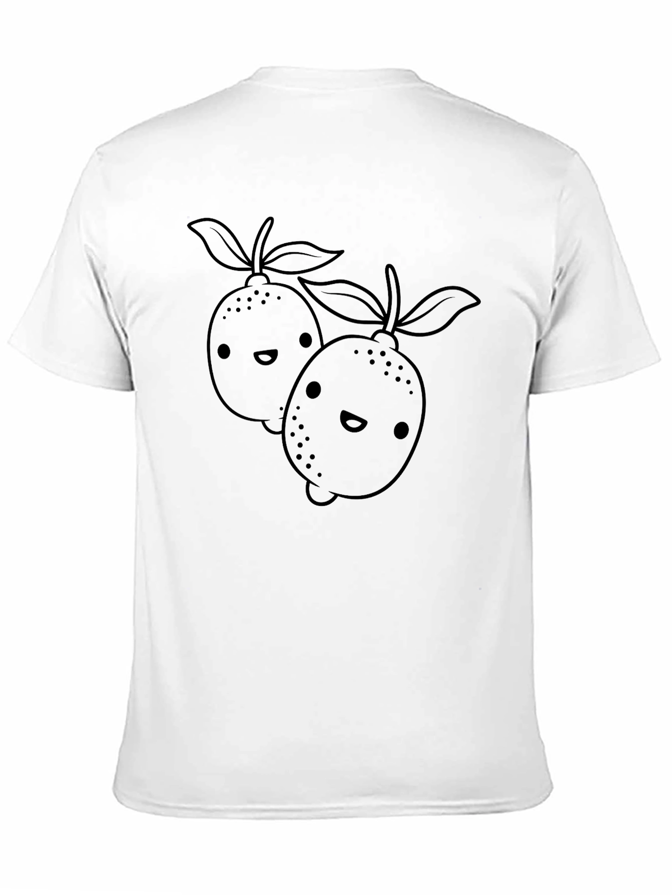 Cute Lemon Graphic Tee - Black