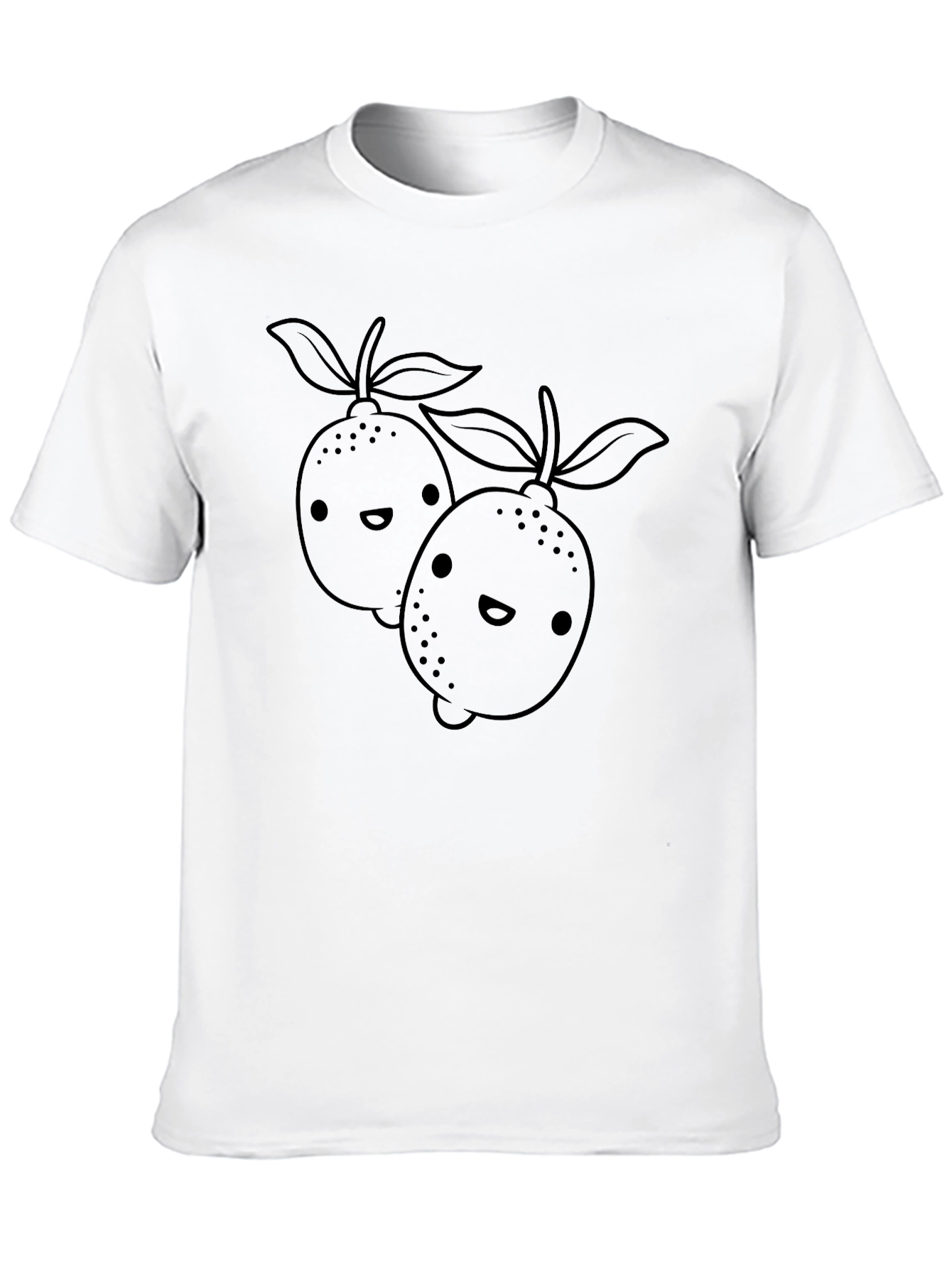 Cute Lemon Graphic Tee - Black