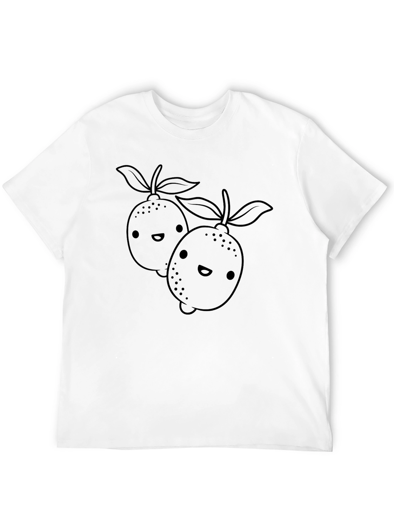 Cute Lemon Graphic Tee - Black