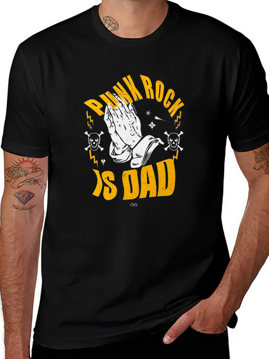 Punk Rock Is Dad Graphic T-Shirt - Black