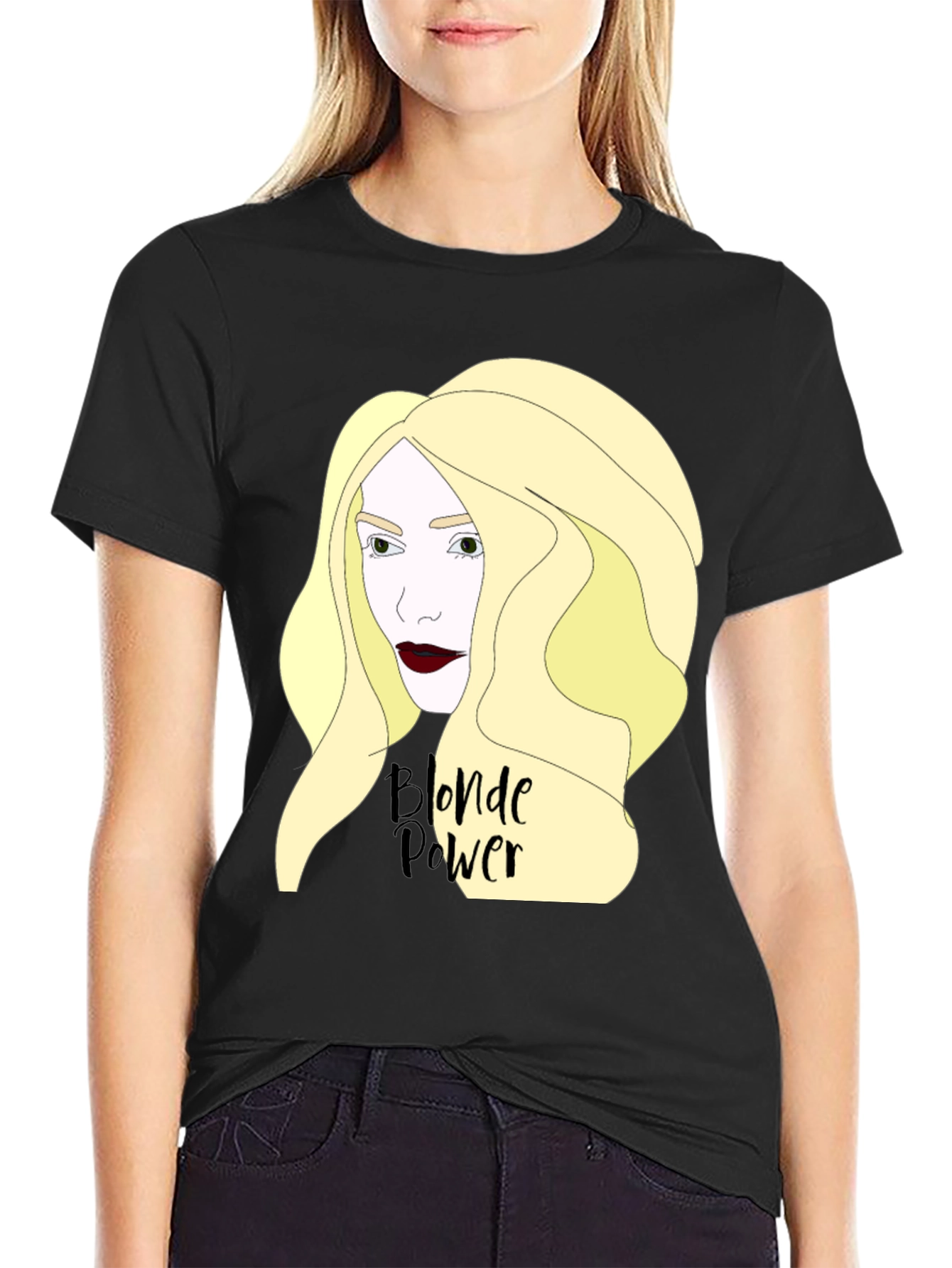 Blonde Power Graphic Tee - Black T-Shirt