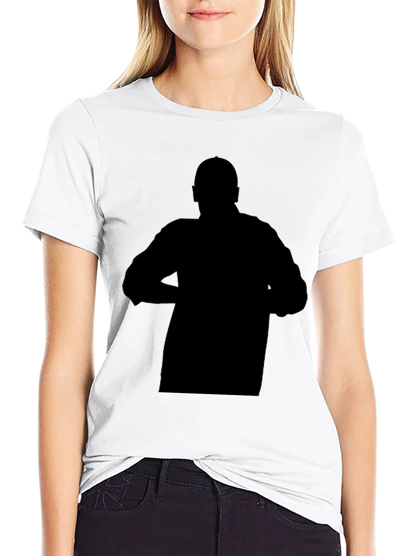 Mens Black Graphic Print Crew Neck T-Shirt