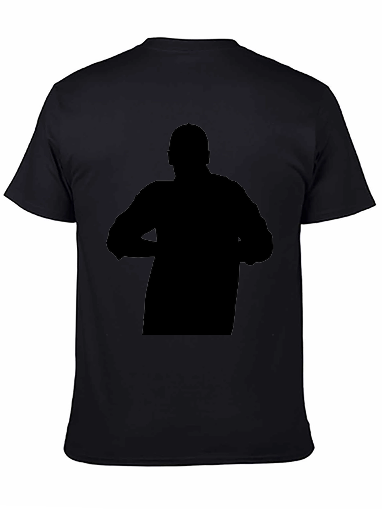 Mens Black Graphic Print Crew Neck T-Shirt