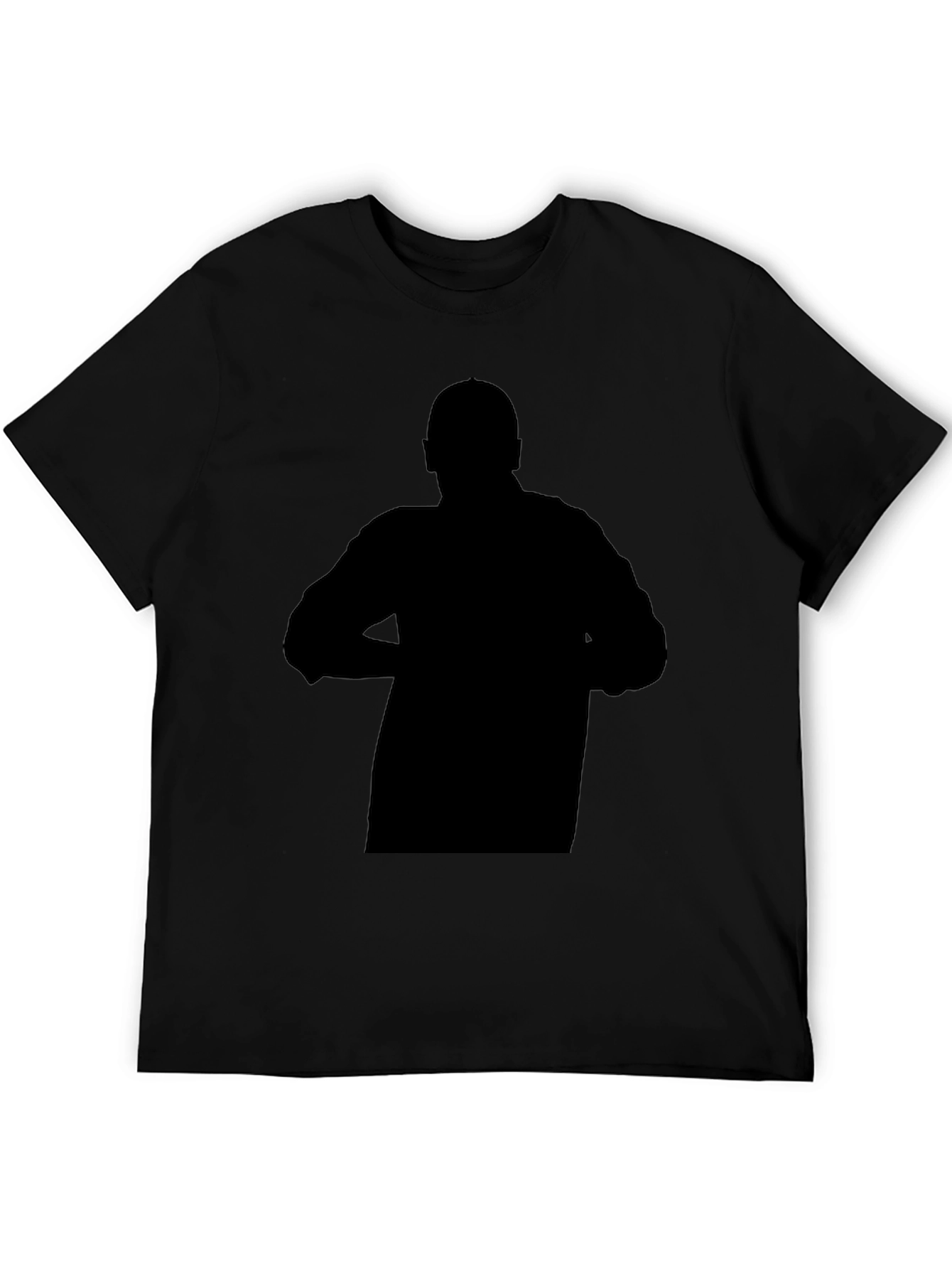Mens Black Graphic Print Crew Neck T-Shirt