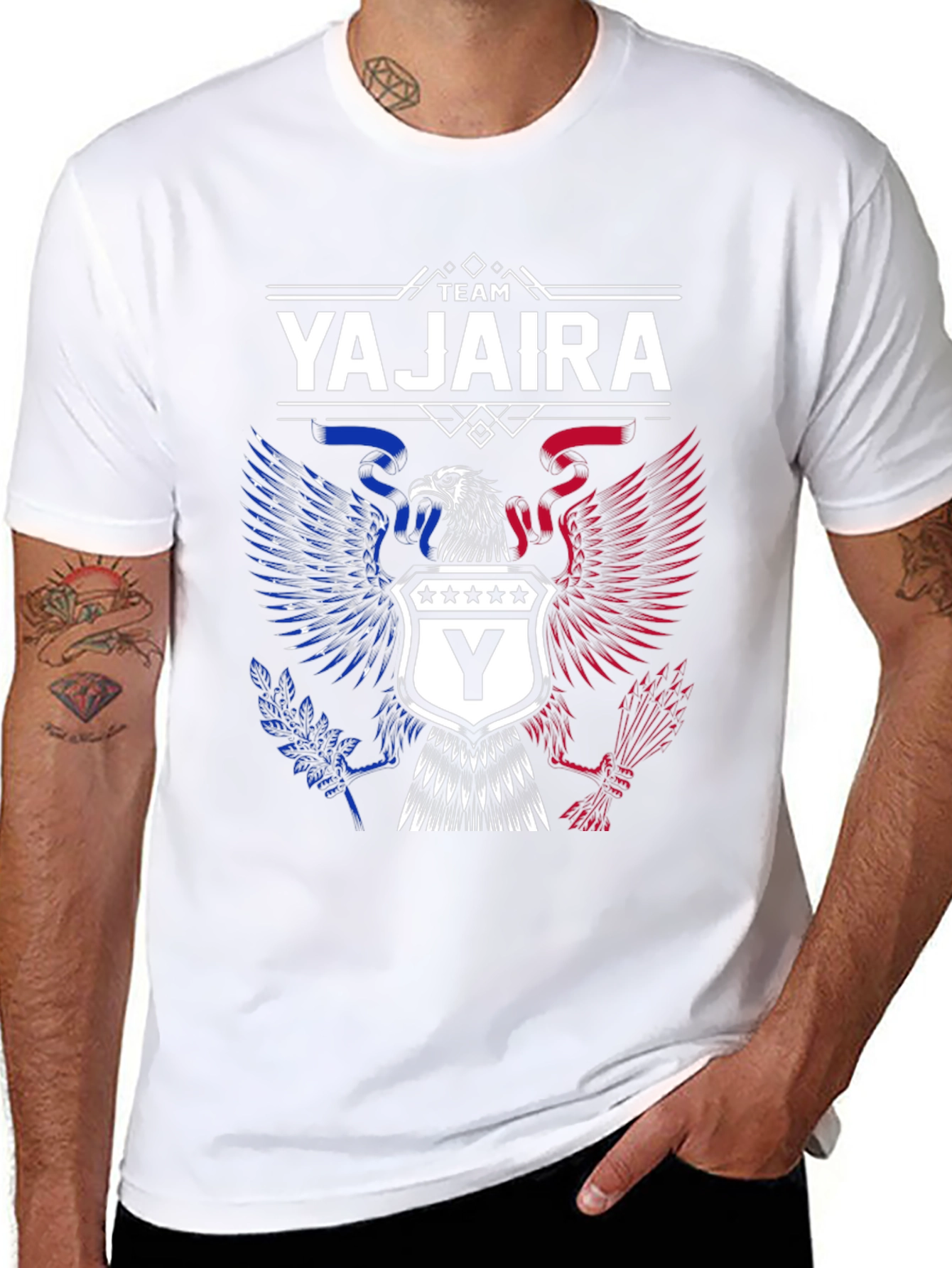 Team Yajaira Eagle Graphic Black T-Shirt