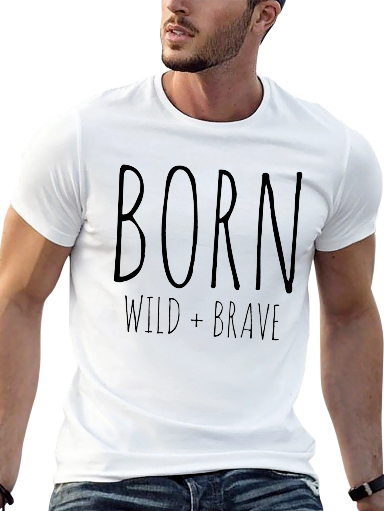 Born Wild + Brave Graphic T-Shirt - Mens