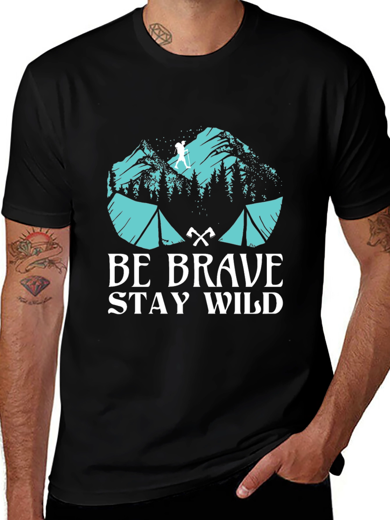 Be Brave Stay Wild Graphic T-Shirt