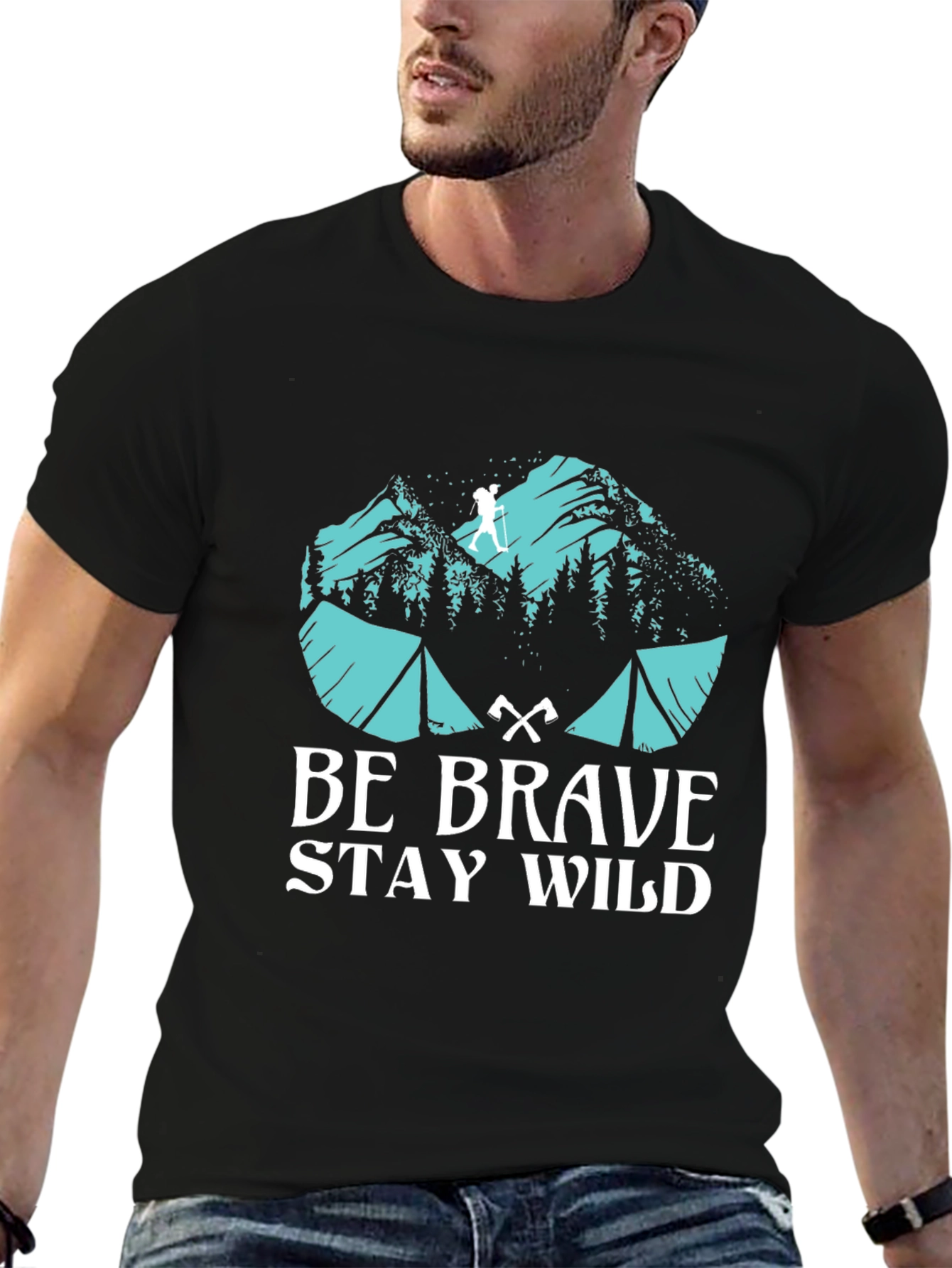 Be Brave Stay Wild Graphic T-Shirt