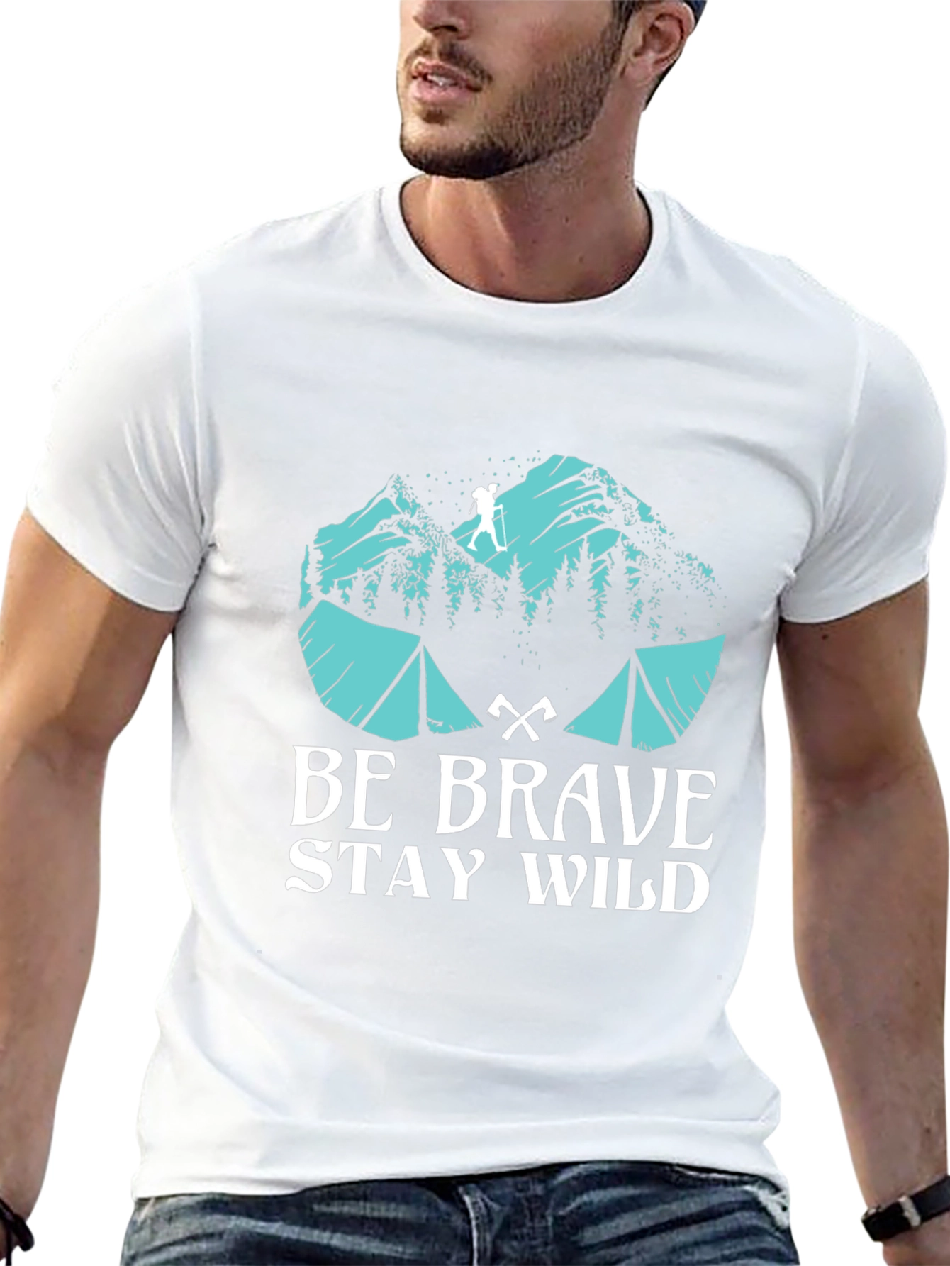 Be Brave Stay Wild Graphic T-Shirt