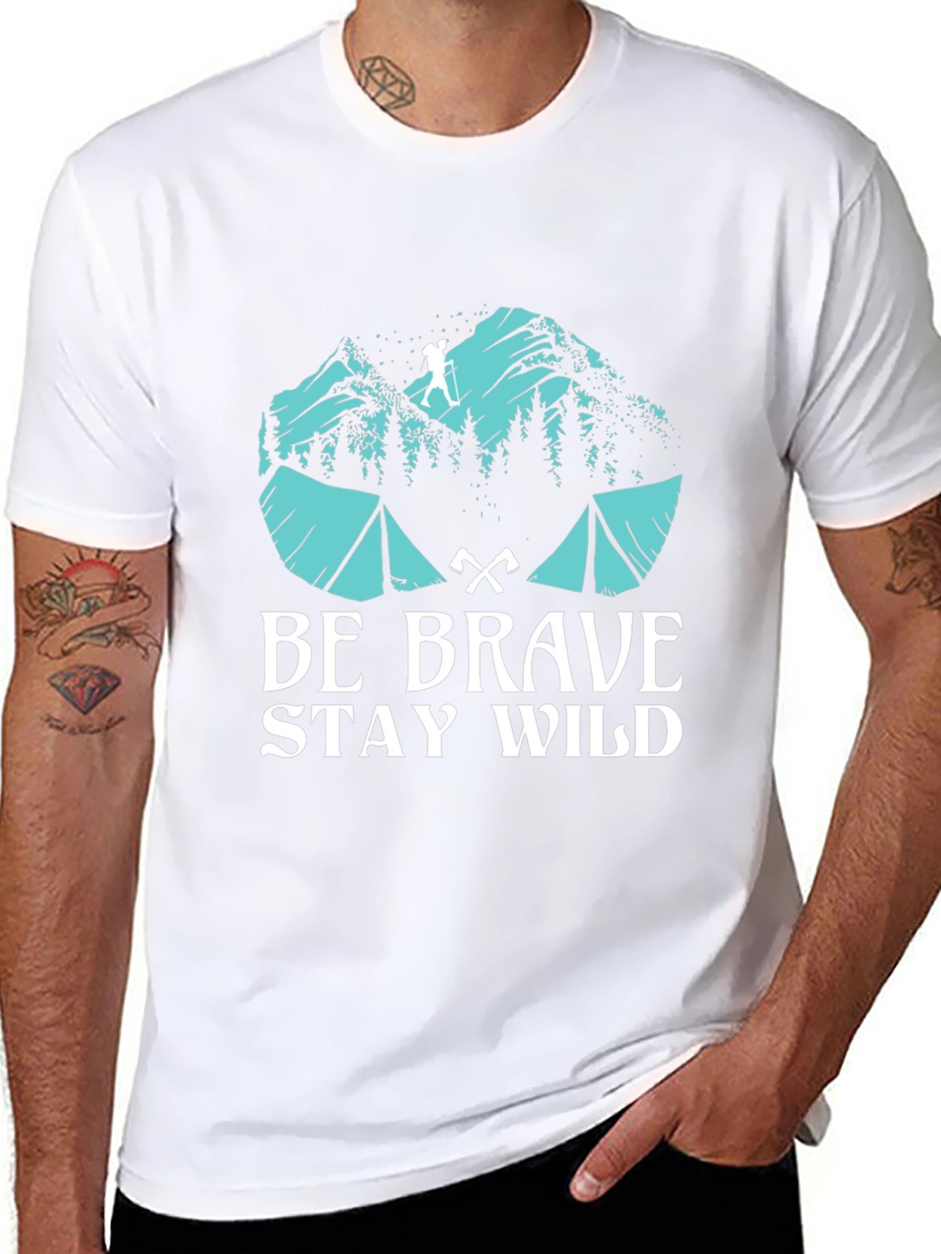 Be Brave Stay Wild Graphic T-Shirt