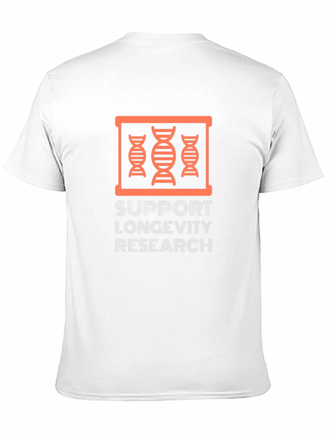 Support Longevity Research Black T-Shirt