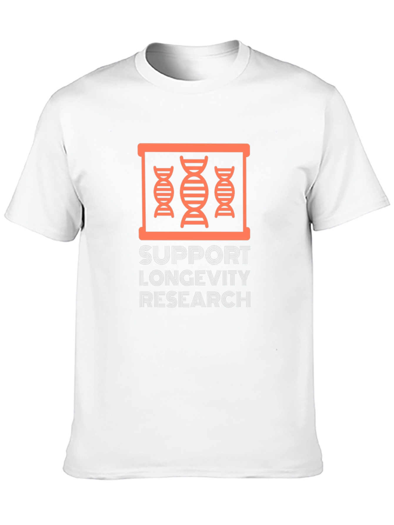 Support Longevity Research Black T-Shirt