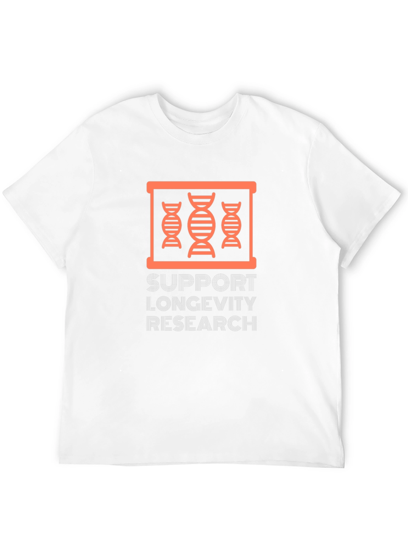 Support Longevity Research Black T-Shirt