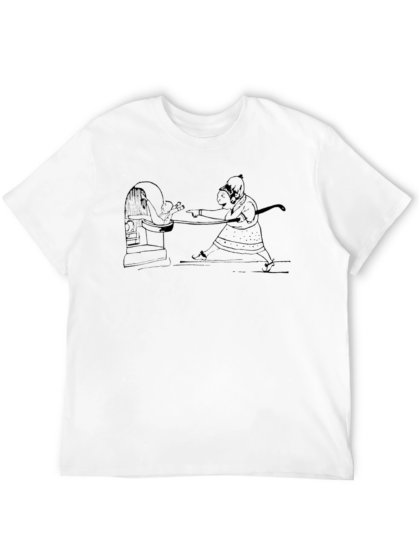 Unique Graphic Tee - Black Cotton Blend