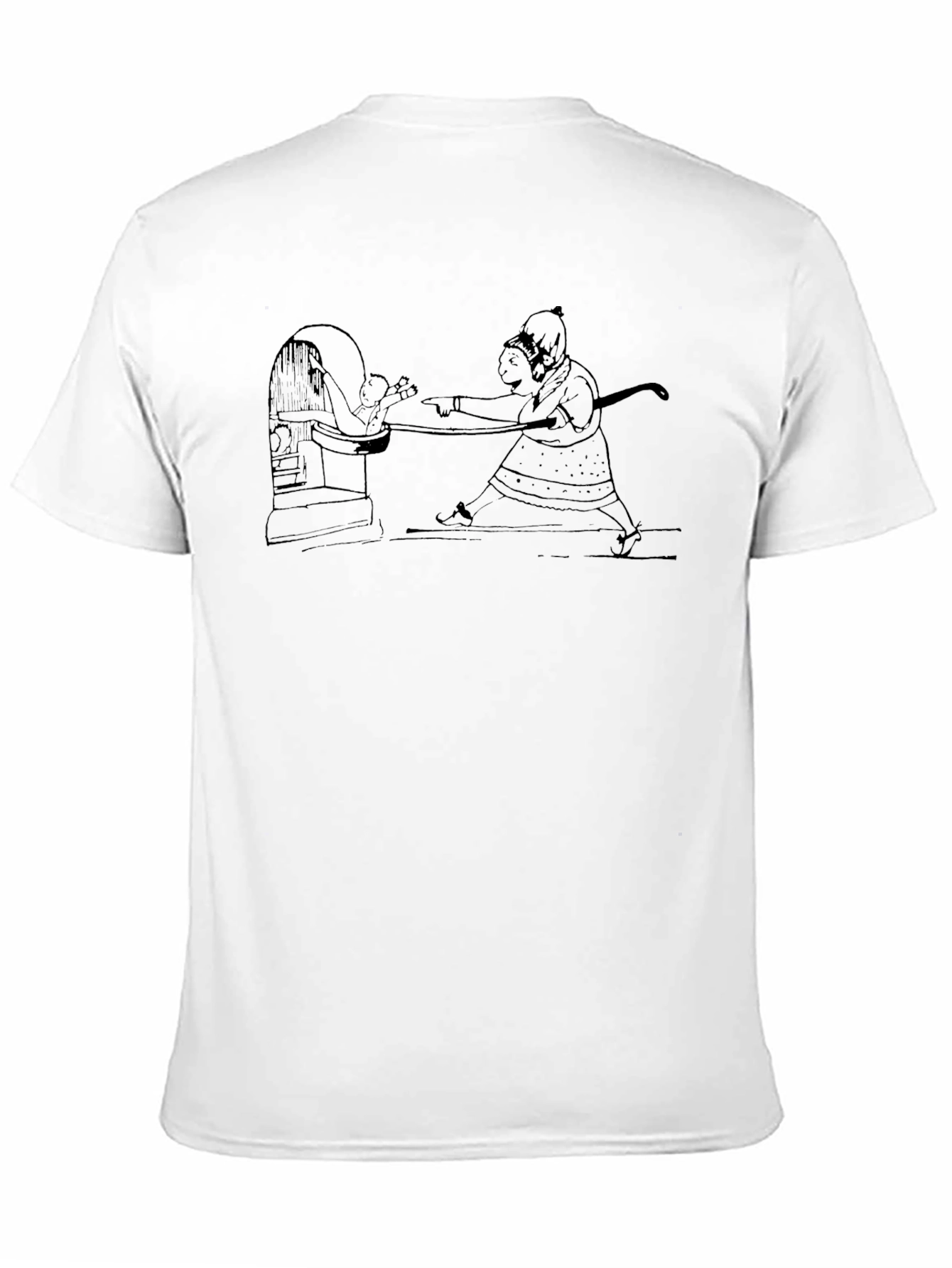 Unique Graphic Tee - Black Cotton Blend