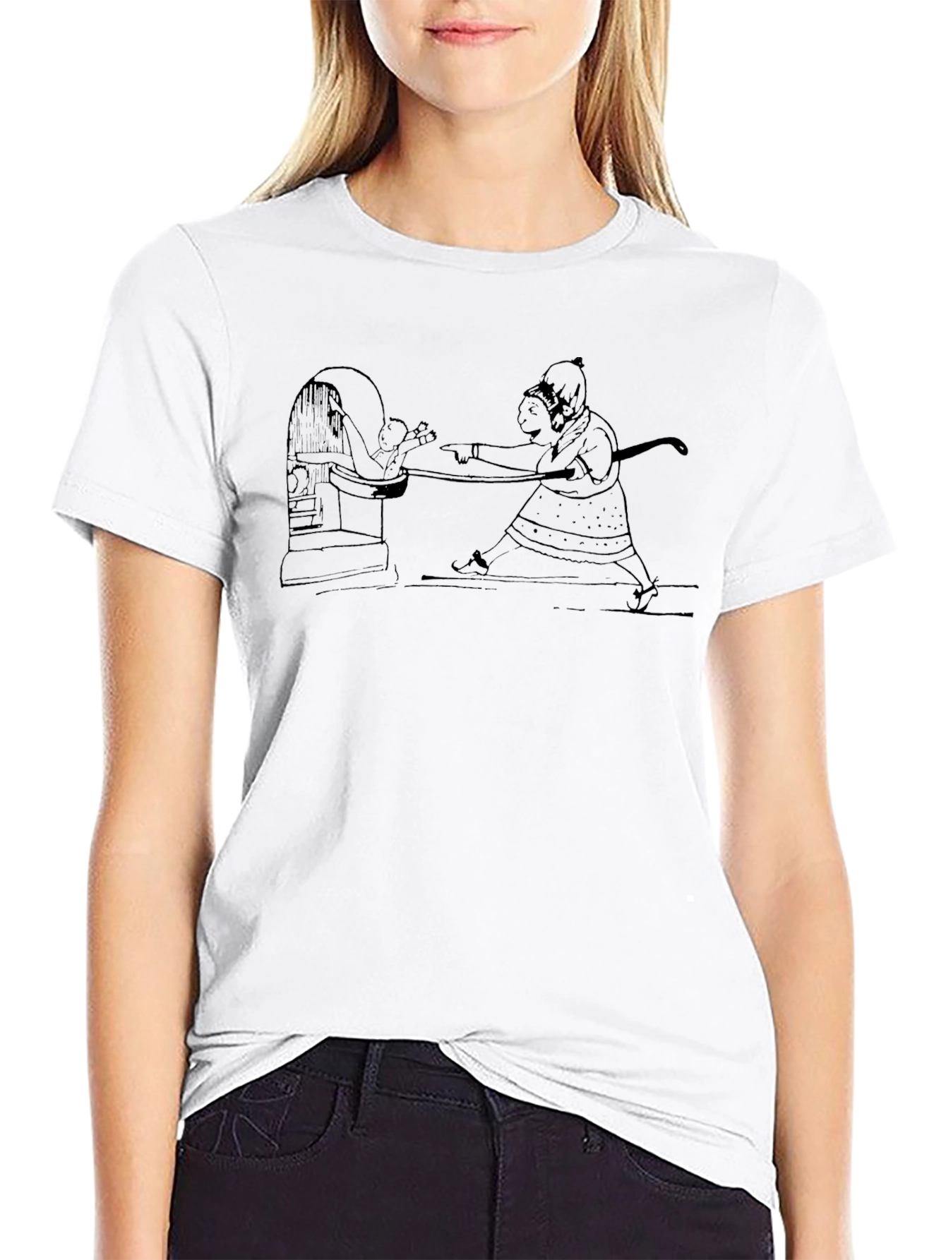 Unique Graphic Tee - Black Cotton Blend
