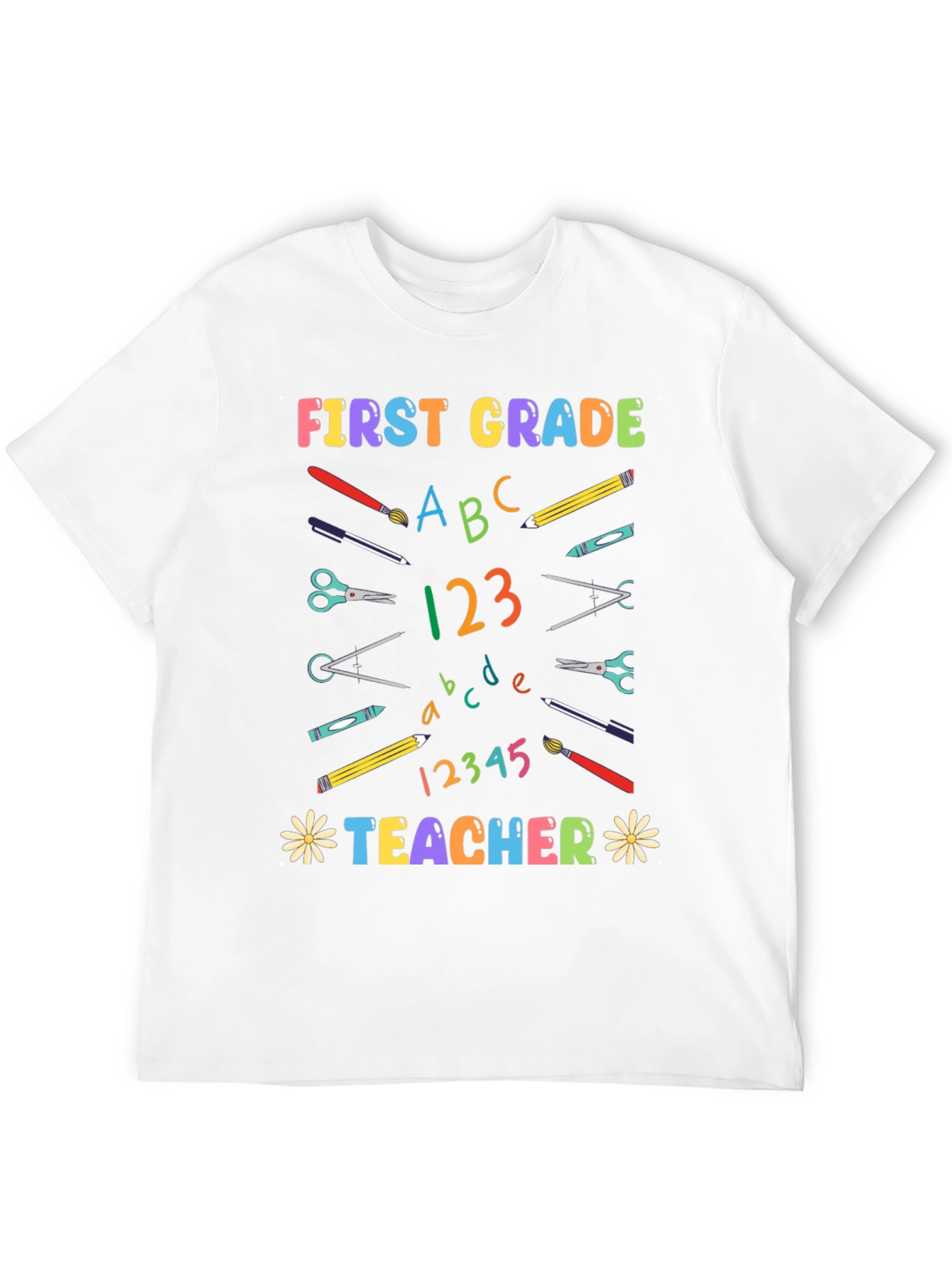 First Grade Teacher Graphic T-Shirt