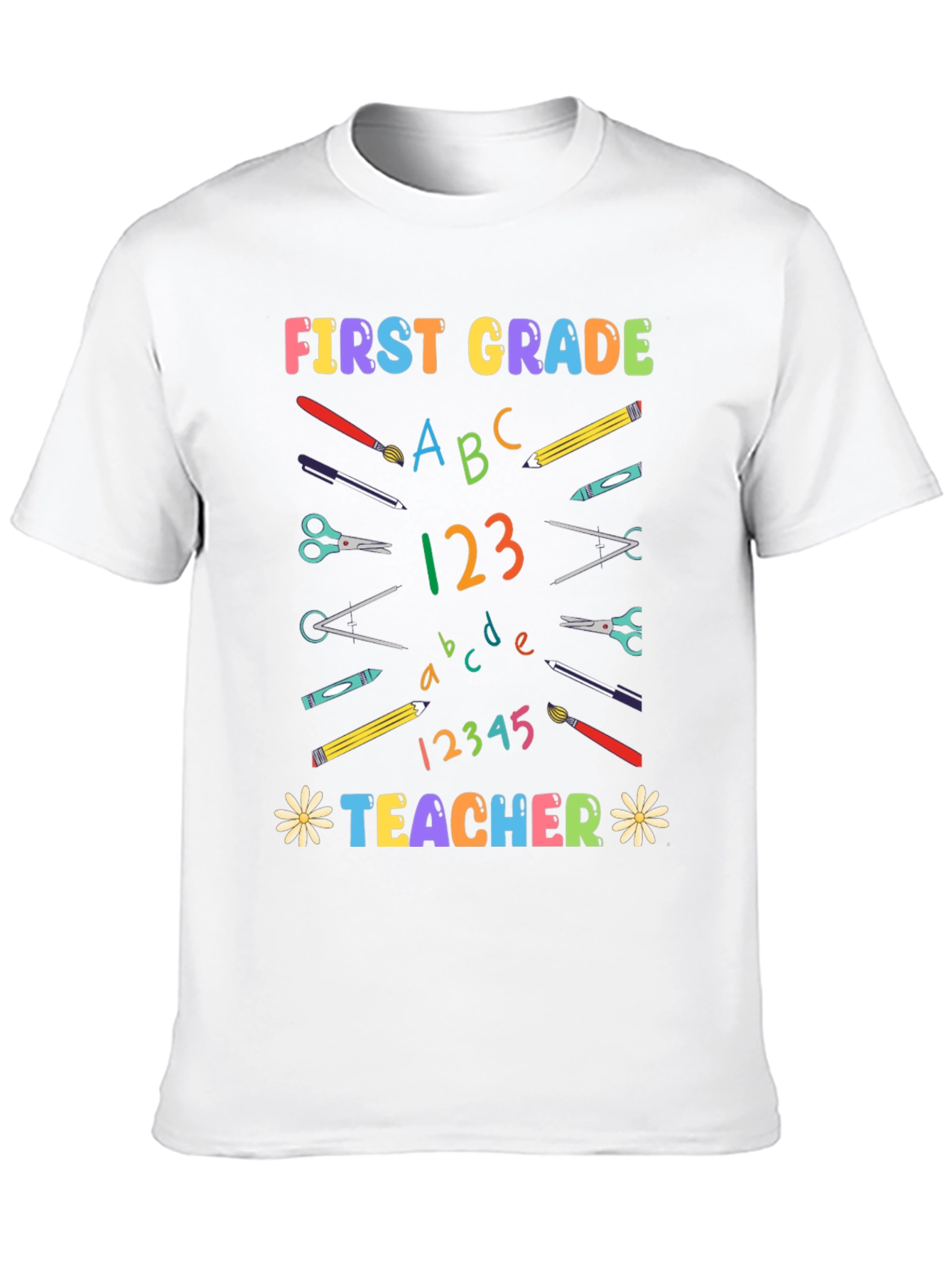First Grade Teacher Graphic T-Shirt