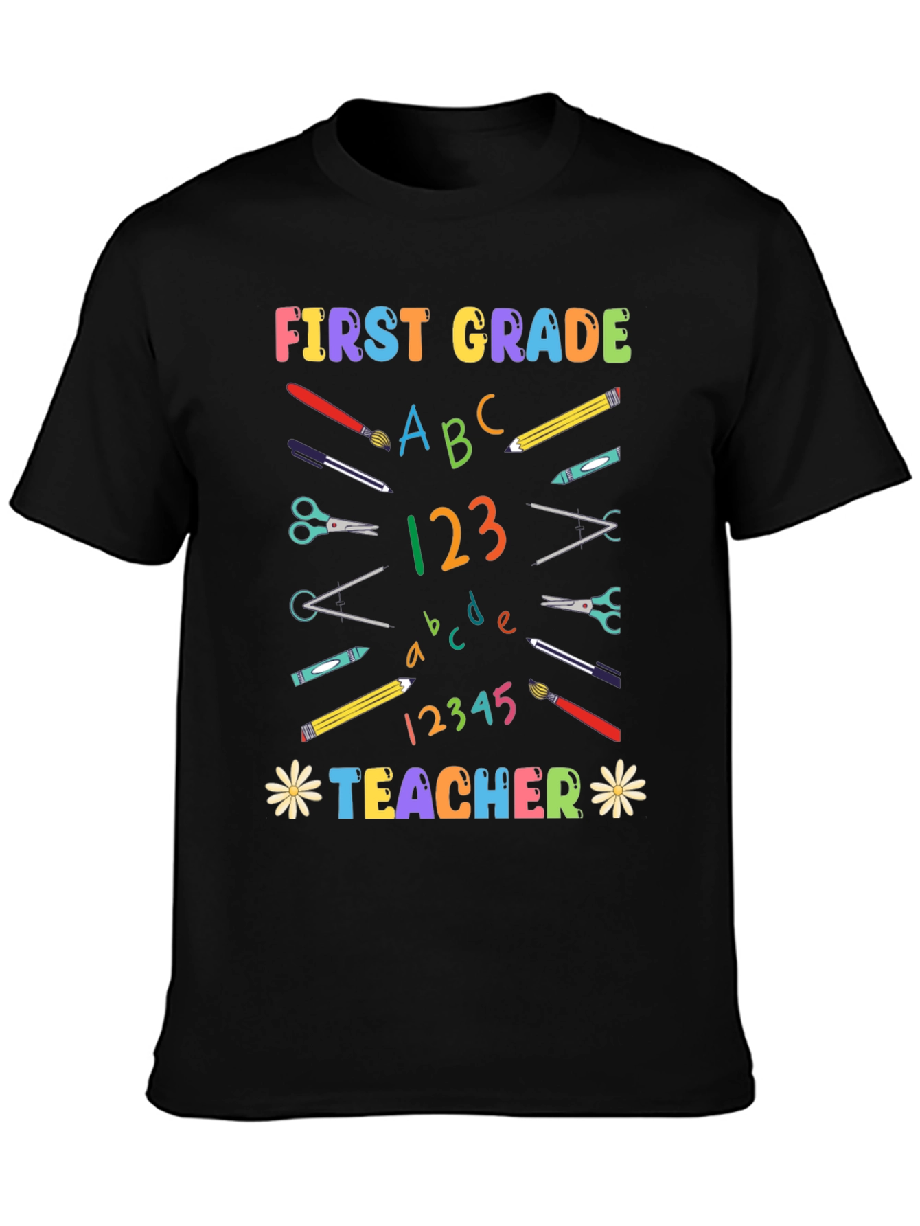 First Grade Teacher Graphic T-Shirt