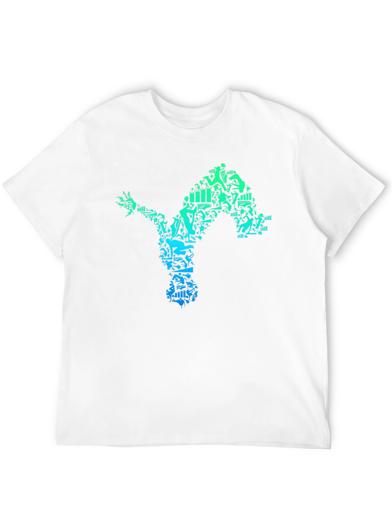 Athlete Silhouette Graphic Tee - Black