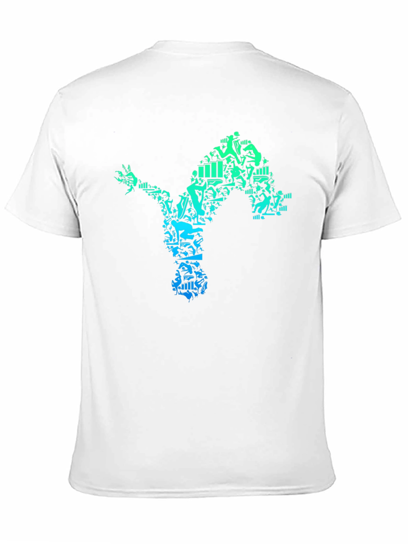 Athlete Silhouette Graphic Tee - Black